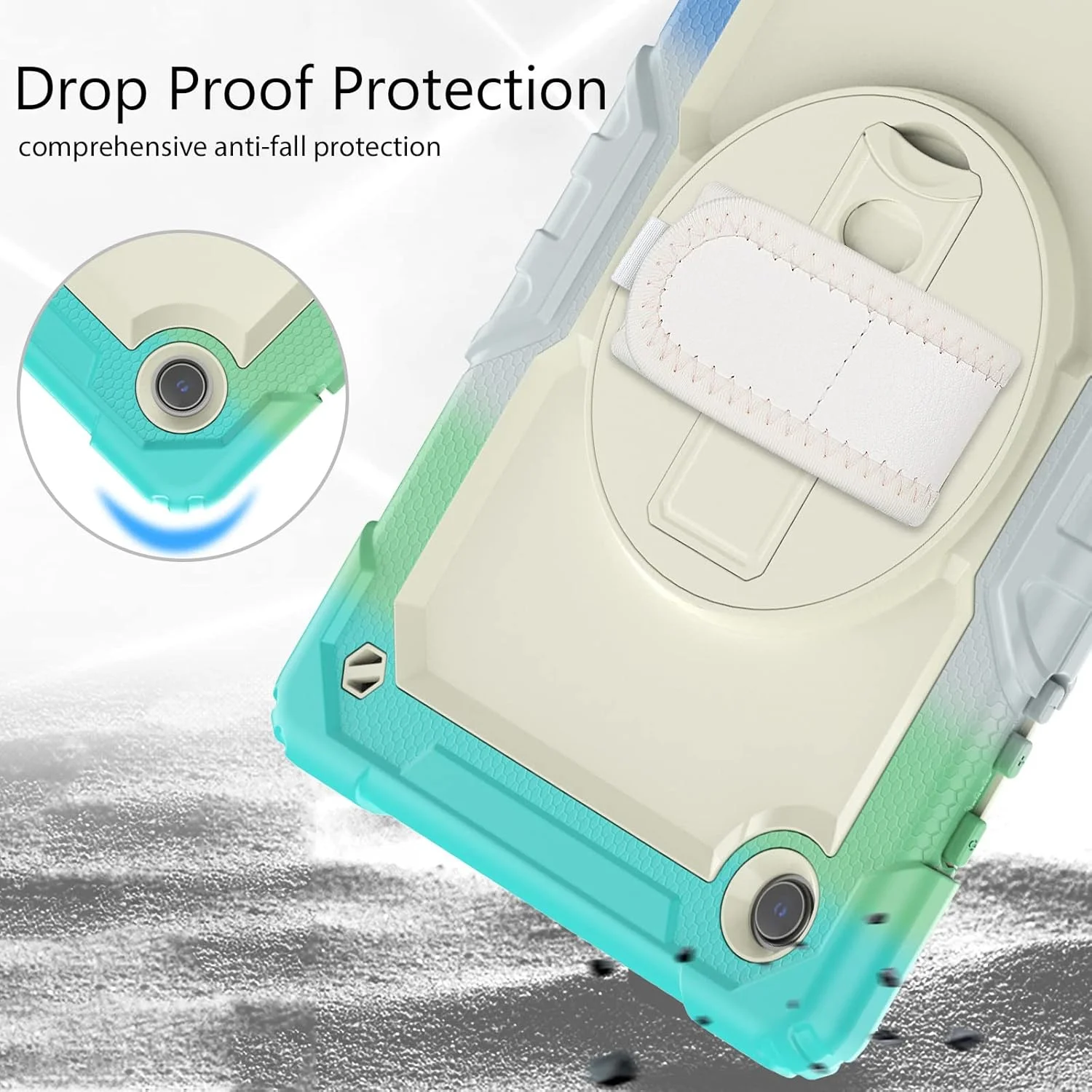 کیف محافظ تبلت مقاوم Nincyee برای Samsung Galaxy Tab A8 10.5" 2021، کاور سیلیکونی ضد ضربه رنگین کمانی 3 در 1 با نگهدارنده قلم، بند شانه، بند دستی، پایه تاشو کیف محافظ تبلت مقاوم Nincyee برای Samsung Galaxy Tab A8 10.5" 2021، کاور سیلیکونی ضد ضربه رنگین کمانی 3 در 1 با نگهدارنده قلم، بند شانه، بند دستی، پایه تاشو