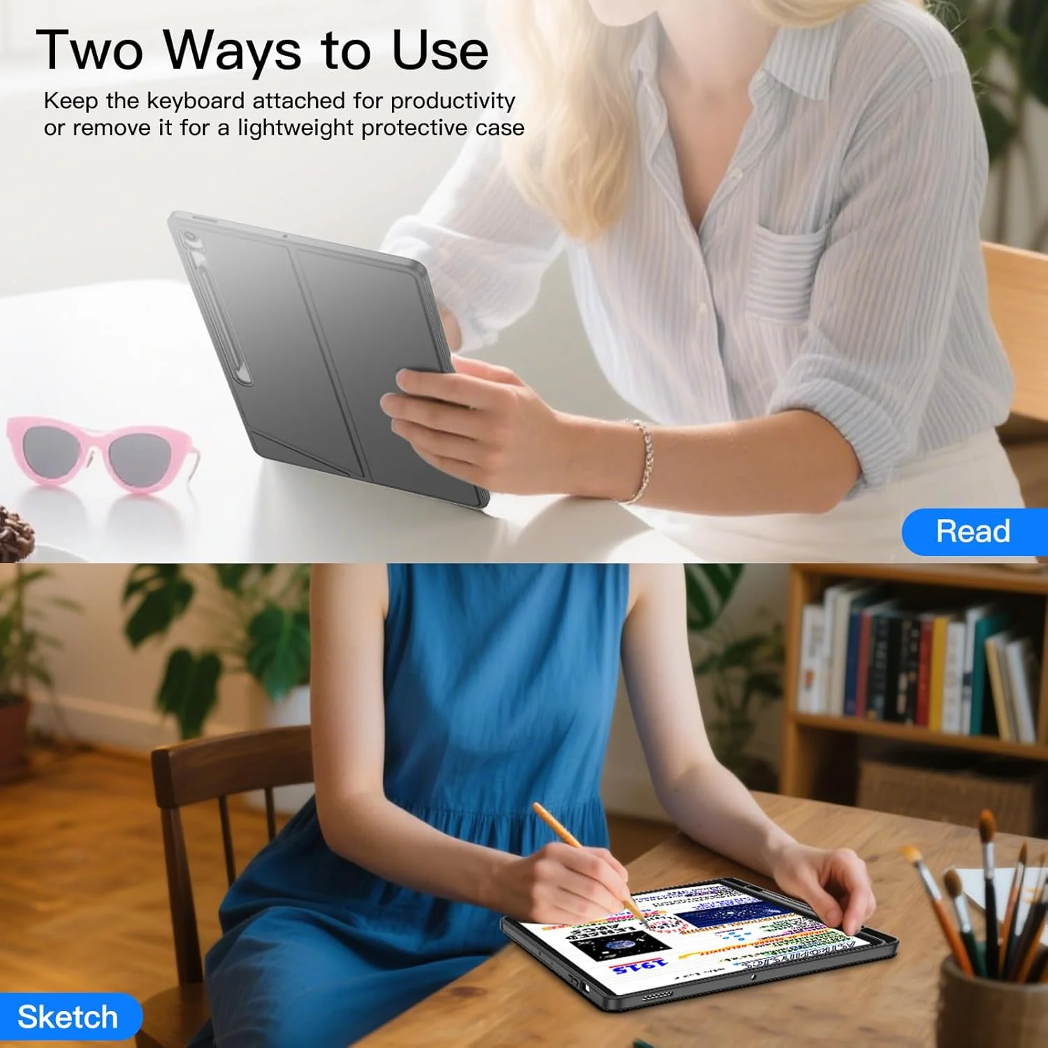 کیبورد با ترکپد JUQITECH مناسب برای تبلت سامسونگ گلکسی تب S10 FE Plus 13.1 اینچ 2025، کاور تبلت نرم با پایه تاشو و کیبورد بیسیم جداشدنی مغناطیسی با نور پسزمینه، دارای جایگاه قلم S، مناسب برای مدلهای SM-X620/X626/X626B کیبورد با ترکپد JUQITECH مناسب برای تبلت سامسونگ گلکسی تب S10 FE Plus 13.1 اینچ 2025، کاور تبلت نرم با پایه تاشو و کیبورد بیسیم جداشدنی مغناطیسی با نور پسزمینه، دارای جایگاه قلم S، مناسب برای مدلهای SM-X620/X626/X626B