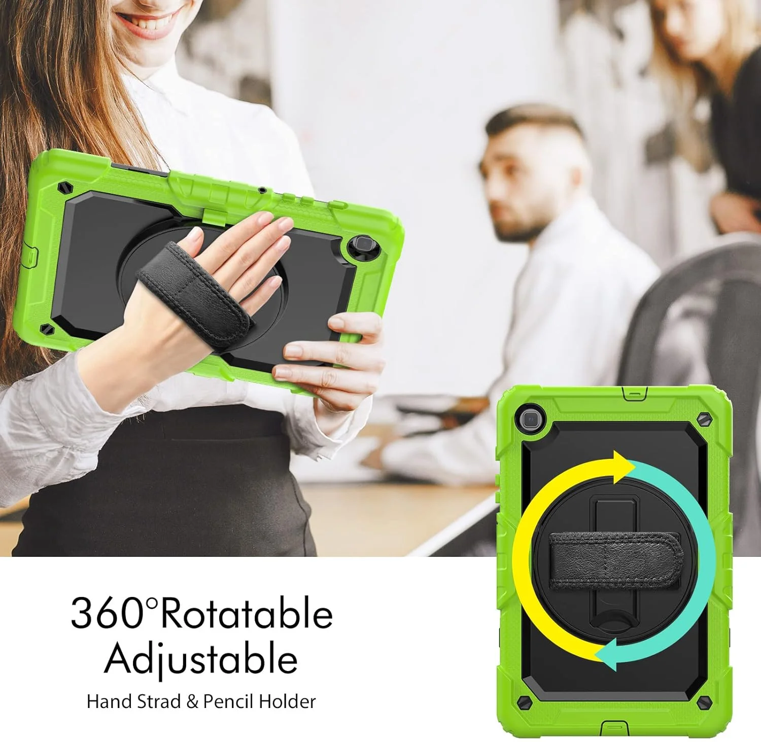 کیف محافظ تبلت مقاوم Nincyee برای Samsung Galaxy Tab S6 Lite 10.4 اینچ، کاور سیلیکونی ضد ضربه رنگین کمانی 3 در 1 با نگهدارنده قلم، بند شانه، بند دستی، پایه تاشو کیف محافظ تبلت مقاوم Nincyee برای Samsung Galaxy Tab S6 Lite 10.4 اینچ، کاور سیلیکونی ضد ضربه رنگین کمانی 3 در 1 با نگهدارنده قلم، بند شانه، بند دستی، پایه تاشو