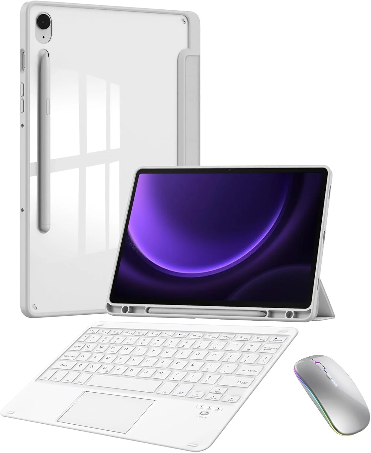 کیبورد کاور برای سامسونگ گلکسی تب S10 لایت 2025 / S10 Fe 10.9 اینچ 2025 / s9fe / s9 10.9 2023، کاور باریک کیبورد بلوتوثی با جای قلم S برای گلکسی تب S10fe/s9 Fe /s9 کیبورد کاور برای سامسونگ گلکسی تب S10 لایت 2025 / S10 Fe 10.9 اینچ 2025 / s9fe / s9 10.9 2023، کاور باریک کیبورد بلوتوثی با جای قلم S برای گلکسی تب S10fe/s9 Fe /s9