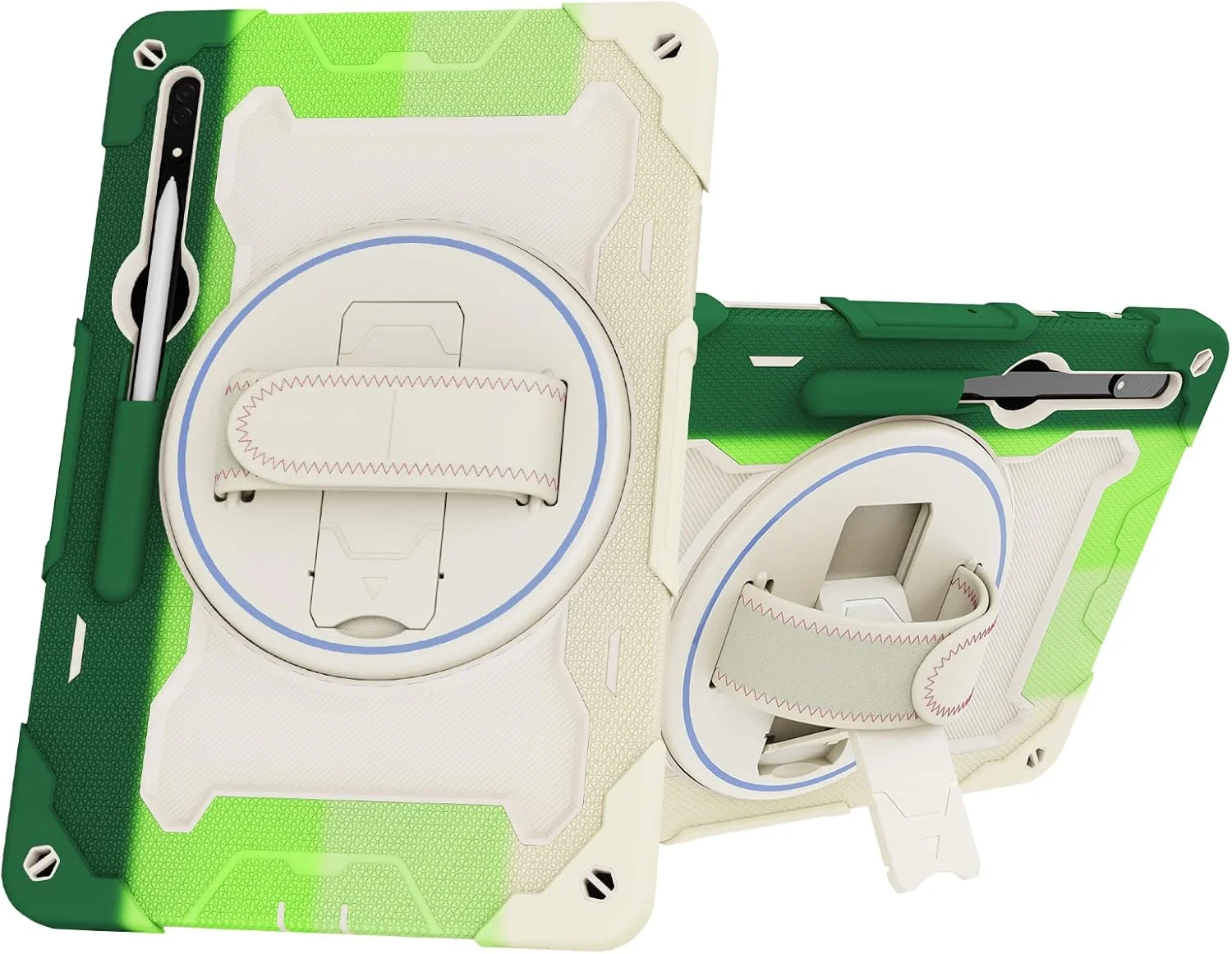 کیف تبلت nincyee برای Samsung Galaxy Tab S9 Ultra 14.6 اینچ، کیف سیلیکونی رنگین کمانی مقاوم در برابر ضربه برای کودکان با نگهدارنده مداد، بند شانه، پایه تاشو چرخشی، بند دستی کیف تبلت nincyee برای Samsung Galaxy Tab S9 Ultra 14.6 اینچ، کیف سیلیکونی رنگین کمانی مقاوم در برابر ضربه برای کودکان با نگهدارنده مداد، بند شانه، پایه تاشو چرخشی، بند دستی