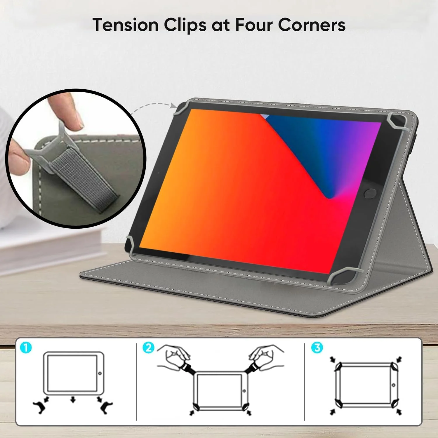 کاور فولیو استند یونیورسال EKAM برای تمام تبلتهای 8 اینچی، مناسب برای تبلتهای کودکان TECLAST P80T/P80، تبلت 8 اینچی Blackview Tab 5، تبلت 8 اینچی HiGrace Kids، کاور HAOQIN Tab 8 (رنگین کمانی) کاور فولیو استند یونیورسال EKAM برای تمام تبلتهای 8 اینچی، مناسب برای تبلتهای کودکان TECLAST P80T/P80، تبلت 8 اینچی Blackview Tab 5، تبلت 8 اینچی HiGrace Kids، کاور HAOQIN Tab 8 (رنگین کمانی)