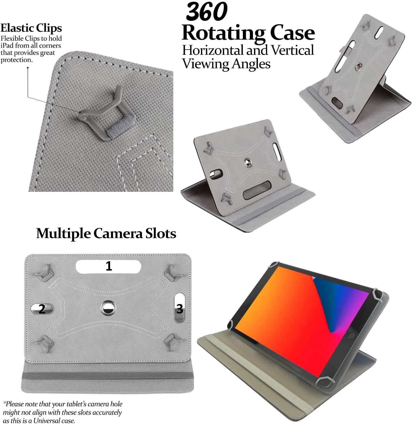 کاور فولیو استند یونیورسال EKAM برای تمام تبلت های 8 اینچی، مناسب برای تبلت های TECLAST P80T/P80، تبلت 8 اینچی Blackview Tab 5، تبلت 8 اینچی HiGrace Kids، کاور HAOQIN Tab 8 (رنگین کمانی) کاور فولیو استند یونیورسال EKAM برای تمام تبلت های 8 اینچی، مناسب برای تبلت های TECLAST P80T/P80، تبلت 8 اینچی Blackview Tab 5، تبلت 8 اینچی HiGrace Kids، کاور HAOQIN Tab 8 (رنگین کمانی)