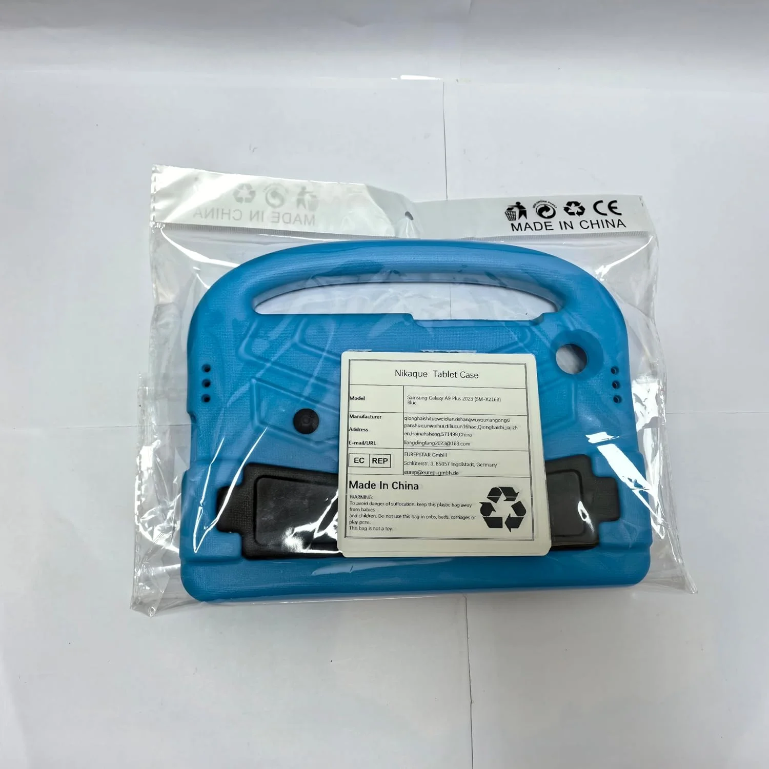 کیف تبلت نیکاکیو مناسب برای تبلت سامسونگ گلکسی A9 پلاس 2023 (SM-X216B)، مناسب کودکان، دارای دسته با استند، پوشش فوم EVA ایمن، سبک وزن، پوشش محافظ ضد ضربه، آبی کیف تبلت نیکاکیو مناسب برای تبلت سامسونگ گلکسی A9 پلاس 2023 (SM-X216B)، مناسب کودکان، دارای دسته با استند، پوشش فوم EVA ایمن، سبک وزن، پوشش محافظ ضد ضربه، آبی