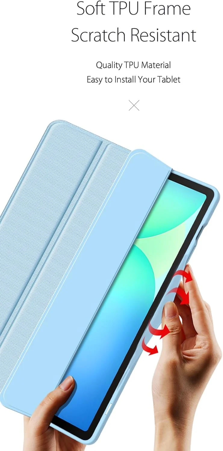 کیف تبلت Gruattreay برای Samsung Galaxy Tab S10 FE Plus 13.1 اینچ 2025 SM-X620/X626B، کیف چرمی سه تایی PU با قابلیت بیدار/خواب خودکار، قاب پشتی شفاف با جا مدادی داخلی (آبی) کیف تبلت Gruattreay برای Samsung Galaxy Tab S10 FE Plus 13.1 اینچ 2025 SM-X620/X626B، کیف چرمی سه تایی PU با قابلیت بیدار/خواب خودکار، قاب پشتی شفاف با جا مدادی داخلی (آبی)