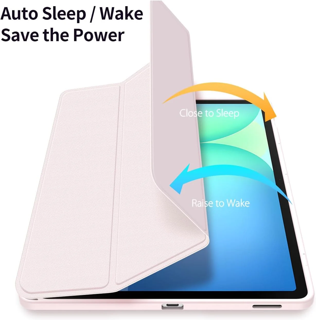 کیف تبلت Gruattreay برای تبلت سامسونگ گلکسی تب S10 FE Plus 13.1 اینچ 2025 مدل SM-X620/X626B، کیف چرمی سه تایی PU با قابلیت بیدار/خواب خودکار، قاب پشتی شفاف با جای مدادی داخلی (آبی)