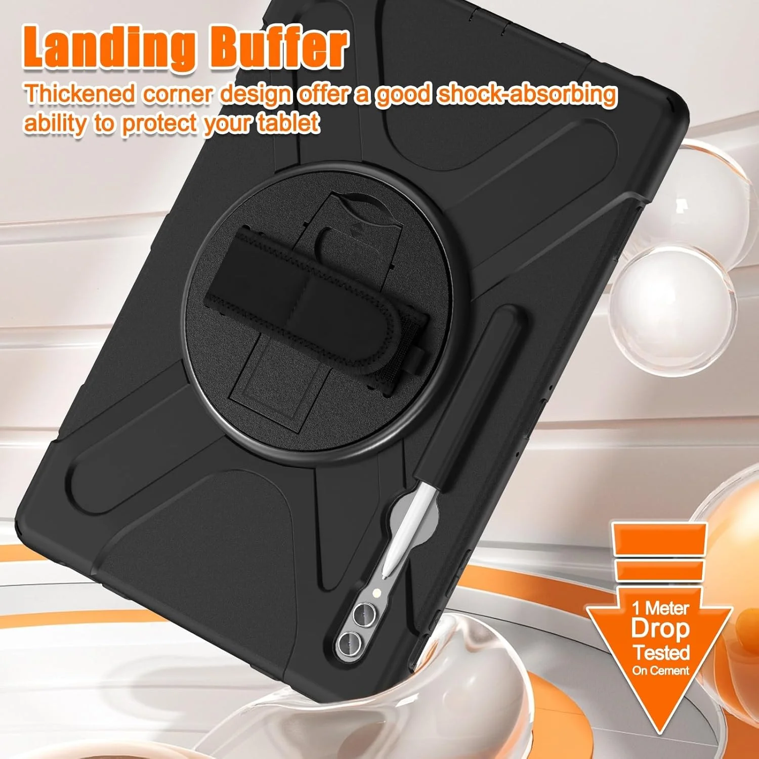 کیف حمل تبلت سازگار با Samsung Galaxy Tab S8 Ultra 14.6 اینچ X900/X906B/X906U/X906N (2022)، کیف مقاوم و بادوام ضد ضربه با نگهدارنده قلم و بند شانه محافظ کیف حمل تبلت سازگار با Samsung Galaxy Tab S8 Ultra 14.6 اینچ X900/X906B/X906U/X906N (2022)، کیف مقاوم و بادوام ضد ضربه با نگهدارنده قلم و بند شانه محافظ