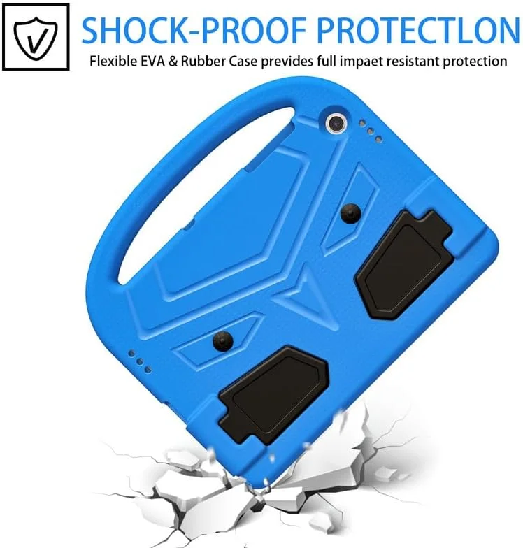 کیف تبلت نیکاکیو برای سامسونگ گلکسی A9 پلاس 2023 (SM-X216B)، مناسب کودکان، دارای دسته با استند، پوشش فوم EVA ایمن، سبک وزن، پوشش محافظ ضد ضربه، آبی