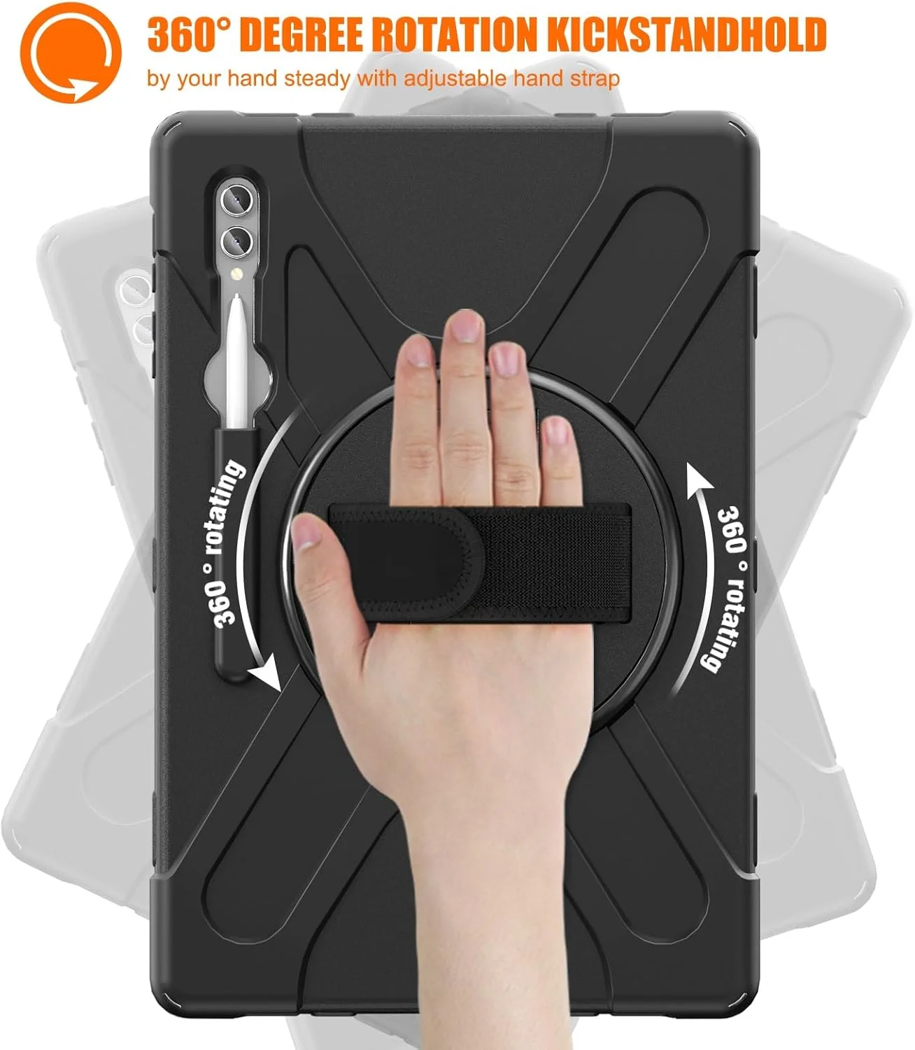 کیف حمل تبلت سازگار با Samsung Galaxy Tab S8 Ultra 14.6 اینچ X900/X906B/X906U/X906N (2022)، کیف مقاوم و بادوام ضد ضربه با نگهدارنده قلم و بند شانه محافظ کیف حمل تبلت سازگار با Samsung Galaxy Tab S8 Ultra 14.6 اینچ X900/X906B/X906U/X906N (2022)، کیف مقاوم و بادوام ضد ضربه با نگهدارنده قلم و بند شانه محافظ
