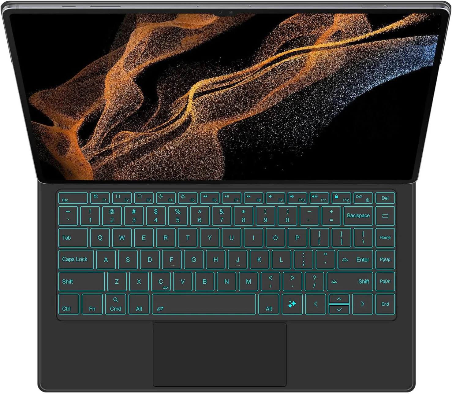 کاور کیبورد جادویی برای سامسونگ گلکسی تب S10 Ultra 14.6 اینچ (SM-X920 | SM-X926B)، کاور کیبورد بلوتوثی بی‌سیم با ترک‌پد و پایه مغناطیسی