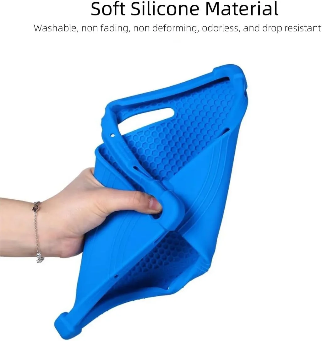 کاور تبلت گرواتری مناسب برای تبلت سامسونگ گلکسی تب S10 FE پلاس/FE+ 13.1 اینچ 2025 SM-X620/X626B [مناسب کودکان] سیلیکونی نرم با گوشه‌های ضخیم و مقاوم در برابر ضربه به همراه استند (نارنجی)