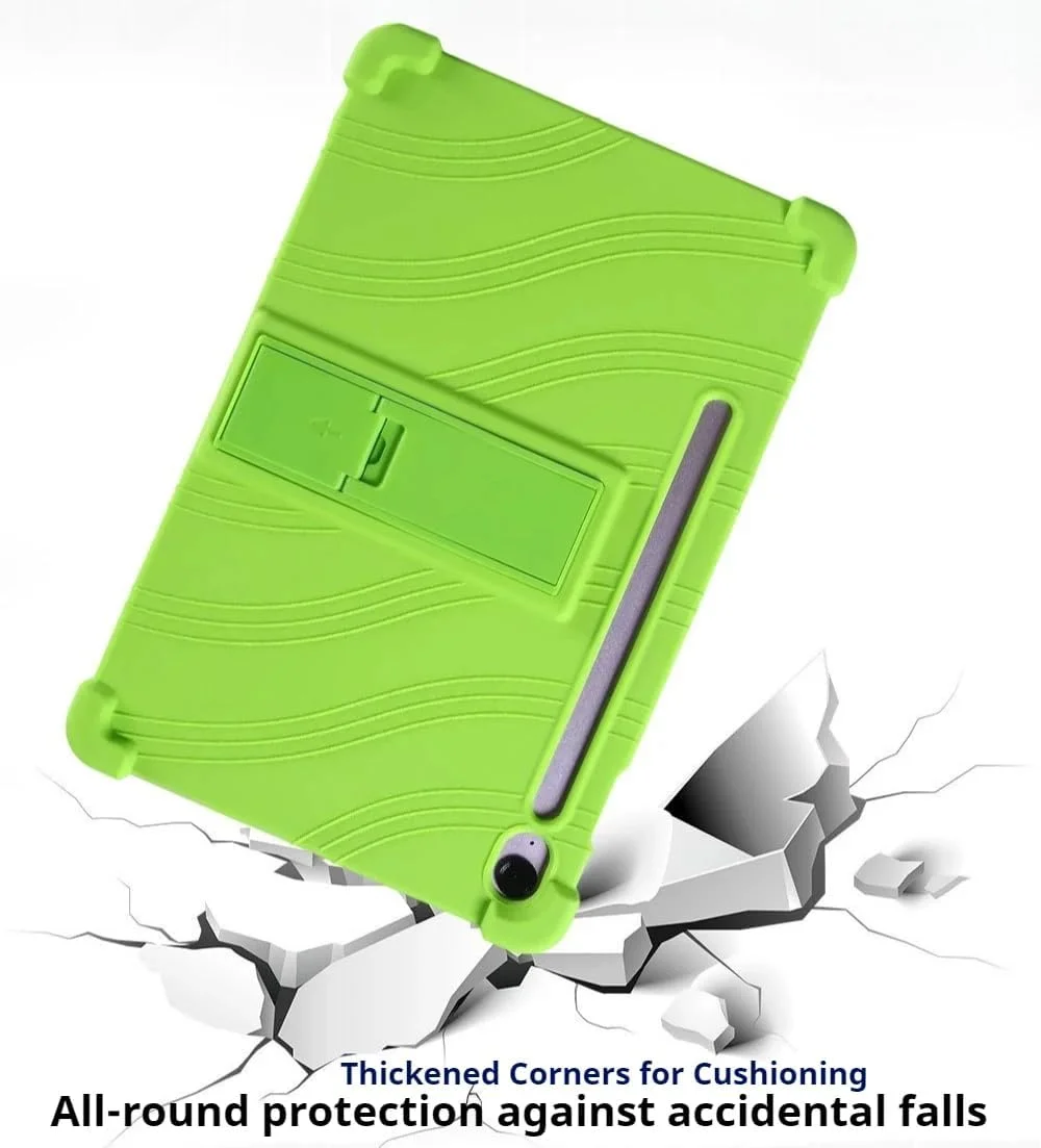 کاور تبلت گرواتری مناسب برای تبلت سامسونگ گلکسی تب S10 FE پلاس/FE+ 13.1 اینچ 2025 SM-X620/X626B [مناسب کودکان] سیلیکونی نرم با گوشه‌های ضخیم و مقاوم در برابر ضربه به همراه استند (نارنجی)