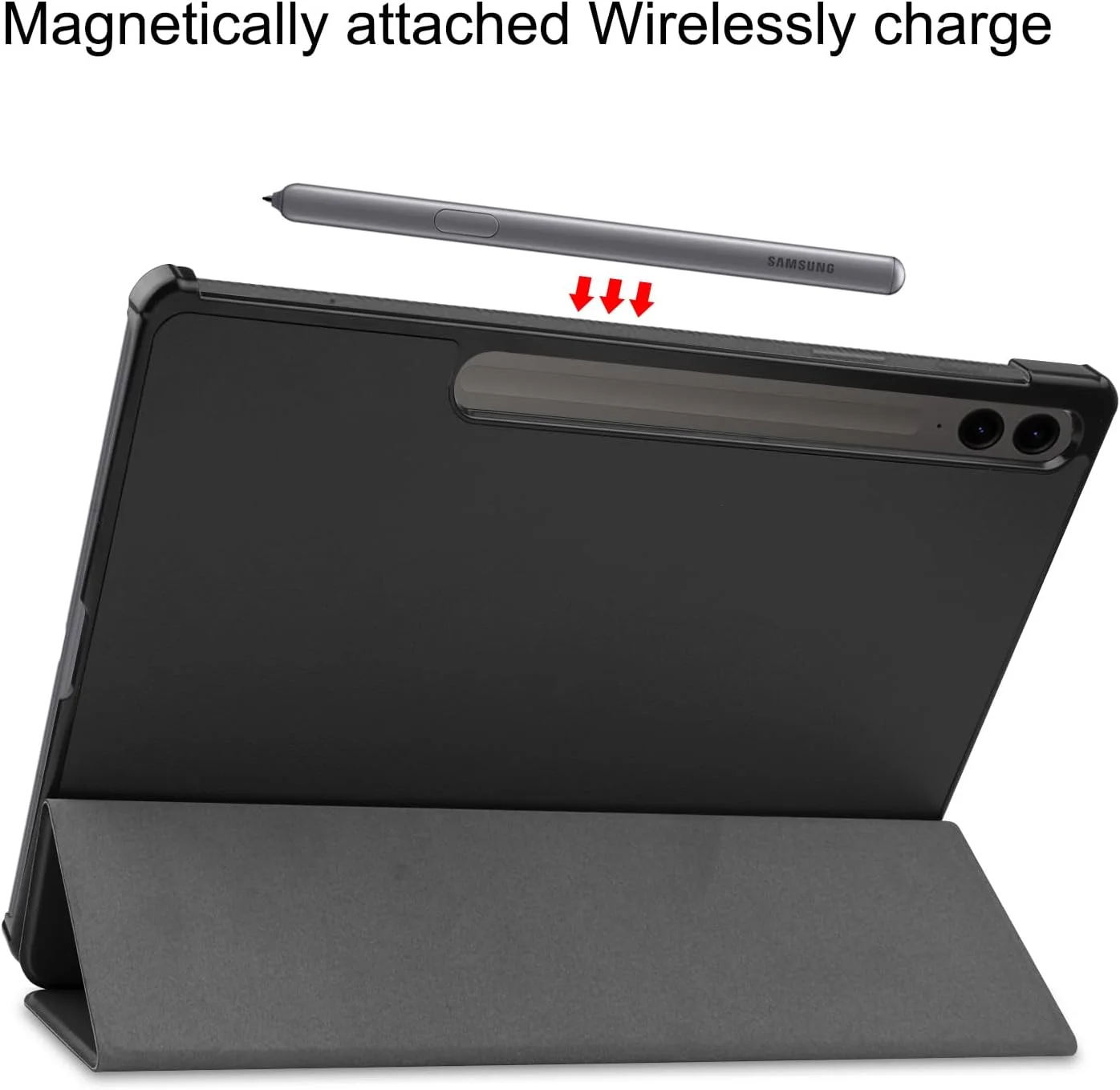 کیف تبلت RanTuo برای سامسونگ گلکسی تب S9 FE پلاس، چرم PU، سبک و نازک، ضد آب، ضد گرد و غبار، قاب محافظ ضد افتادن برای سامسونگ گلکسی تب S9 FE پلاس (مشکی)