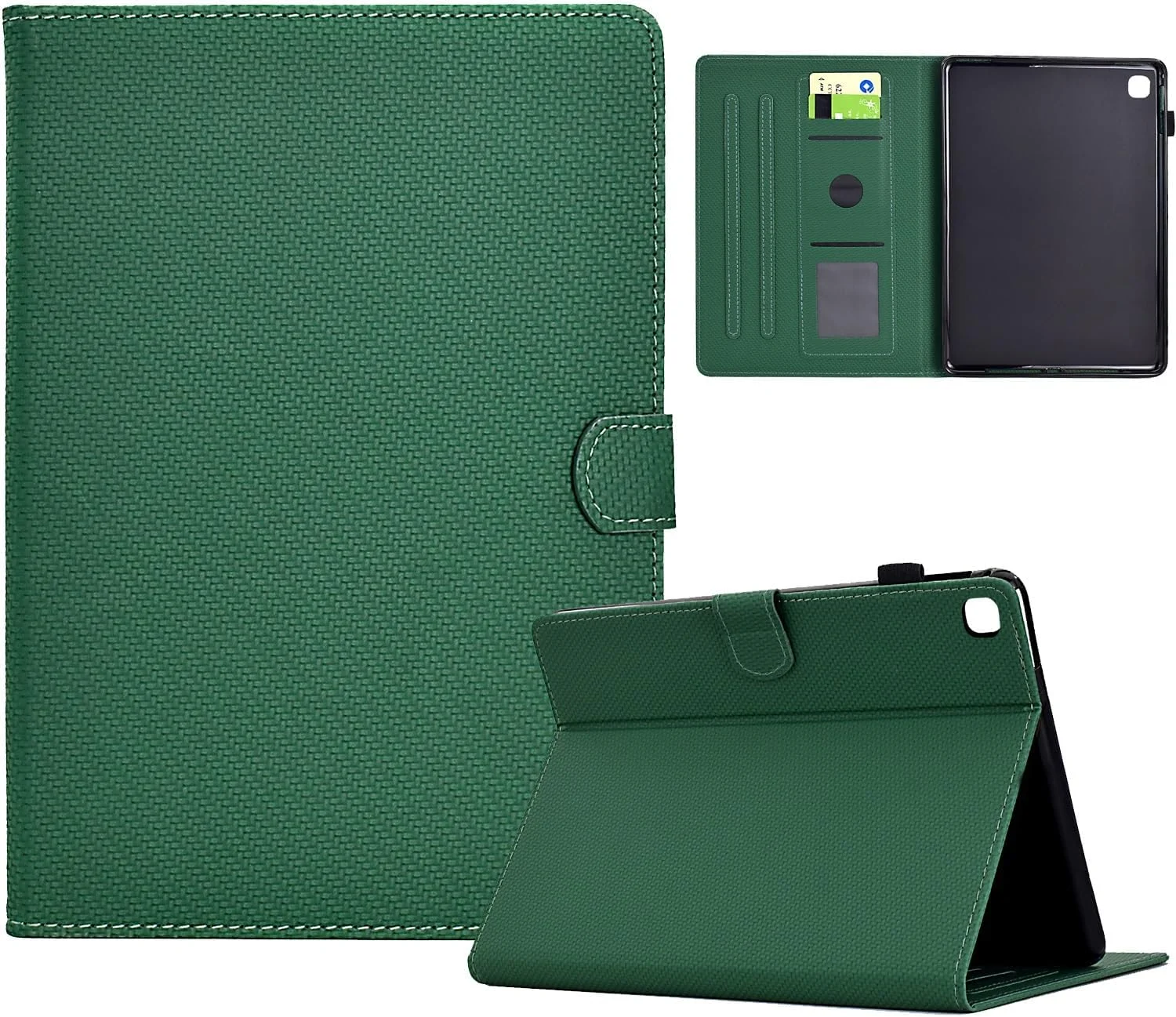 کیف تبلت مسافرتی سازگار با تبلت سامسونگ گلکسی تب S5e 10.5 اینچی مدل های 2019 SM-T720/SM-T725، کیف چرمی PU باریک با پایه چند زاویه ای، کیف ریبا