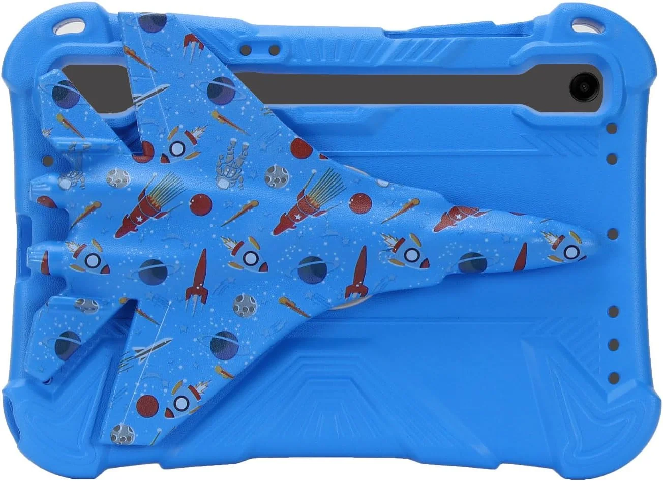 کیف تبلت کودکانه nincyee برای Samsung Galaxy Tab S9 FE 10.9 اینچ، کاور مقاوم در برابر ضربه EVA با جای مداد، پایه تاشو، کیف کارتونی چرخشی طرح هواپیما برای سرگرمی کودکان