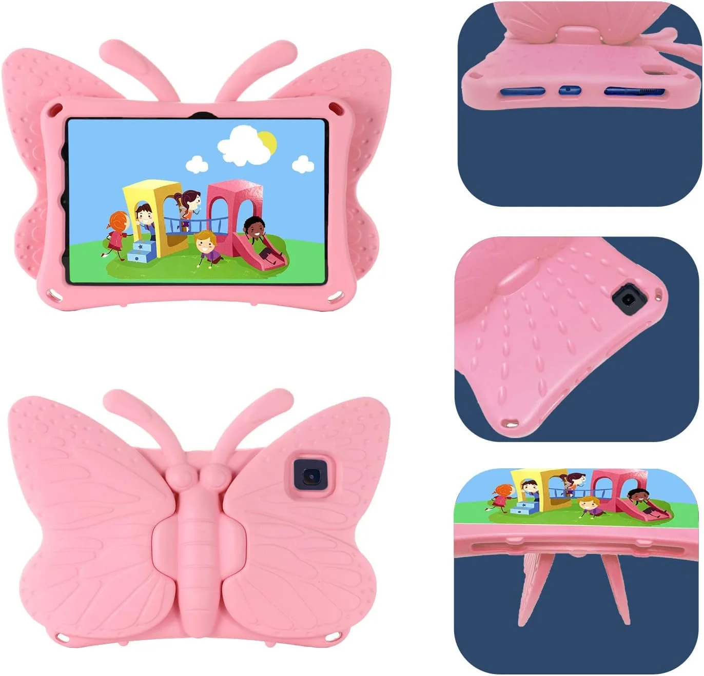 nincyee Kids Tablet Case for Samsung Galaxy Tab A7 10.4" 2020/2022 T505/T509,Eva Heavy Duty Shockproof Cover with Pencil Holder,Folding Kickstand,Butterfly Shape Cartoon Case for Children nincyee Kids Tablet Case for Samsung Galaxy Tab A7 10.4" 2020/2022 T505/T509,Eva Heavy Duty Shockproof Cover with Pencil Holder,Folding Kickstand,Butterfly Shape Cartoon Case for Children
