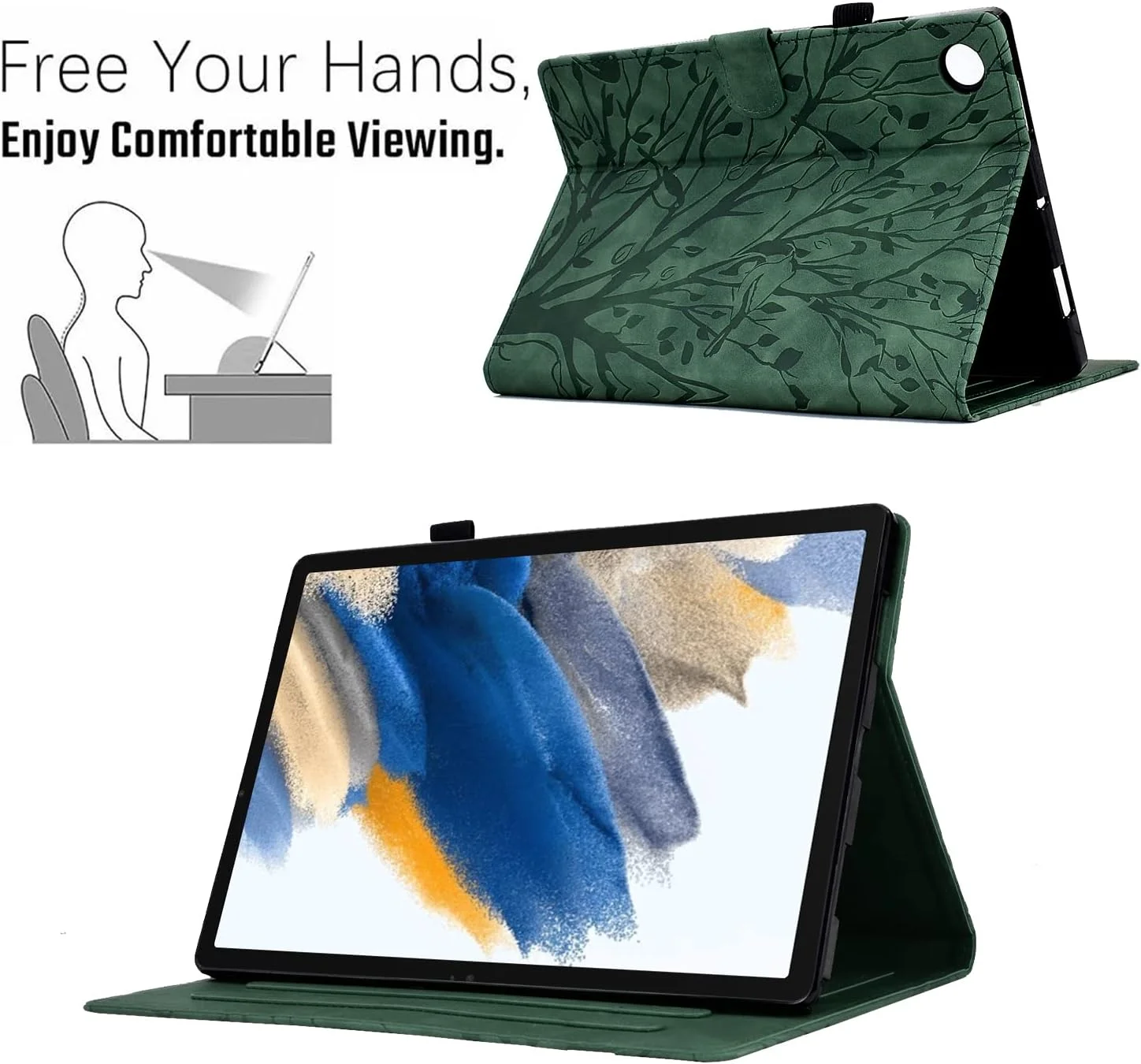 Aswant Case for Samsung Galaxy Tab A8 2022/2021, PU Leather Galaxy Tab A8 Case, Ultra Thin Protective Case Compatible with Glaxy Tab A8 10.5 Inch SM-X200/X205/X207 (Green) Aswant Case for Samsung Galaxy Tab A8 2022/2021, PU Leather Galaxy Tab A8 Case, Ultra Thin Protective Case Compatible with Glaxy Tab A8 10.5 Inch SM-X200/X205/X207 (Green)