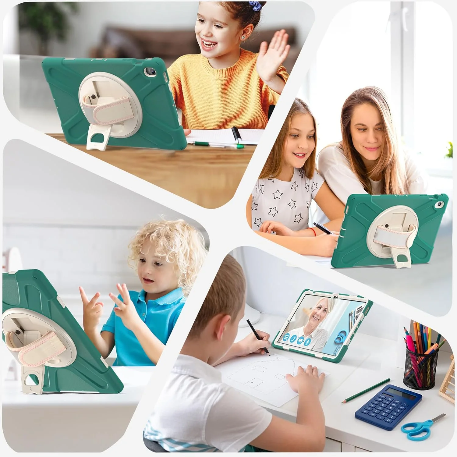 کاور تبلت Gruattreay برای تبلت سامسونگ گلکسی تب S10 FE پلاس 13.1 اینچ 2025، دارای بند چرخشی 360 درجه و استند، کاور سیلیکونی مقاوم در برابر ضربه با بند شانه (آبی تیره) کاور تبلت Gruattreay برای تبلت سامسونگ گلکسی تب S10 FE پلاس 13.1 اینچ 2025، دارای بند چرخشی 360 درجه و استند، کاور سیلیکونی مقاوم در برابر ضربه با بند شانه (آبی تیره)