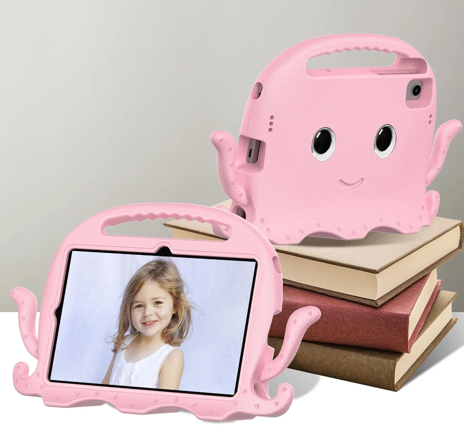 کیف تبلت سازگار با سامسونگ گلکسی تب S5e 10.5 (2019) SM-T720/T725، کاور سبک و مقاوم در برابر ضربه مناسب کودکان، کاور تبلت با گوشه‌های ضد لغزش و بند شانه برای پسران