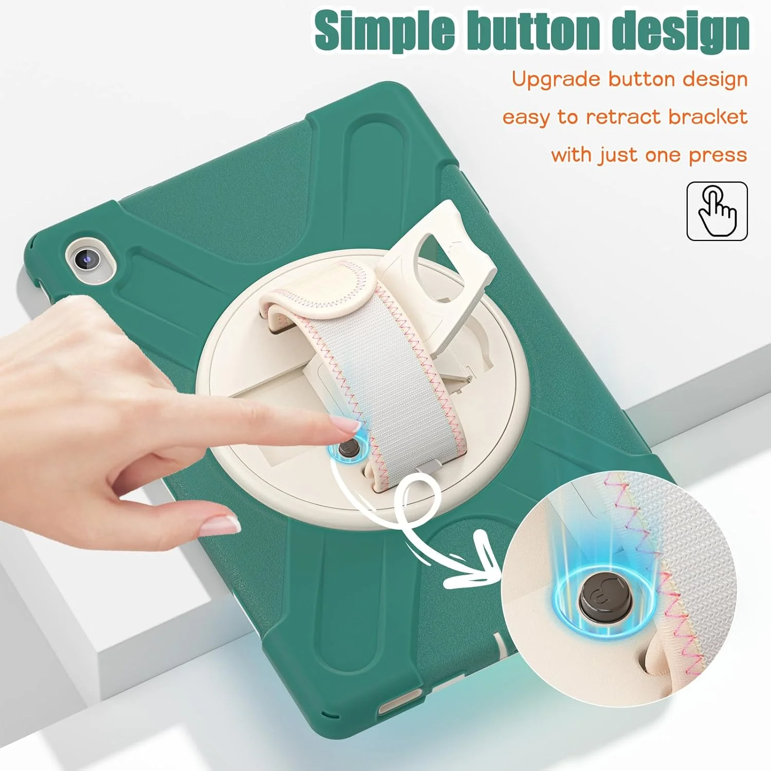 کاور تبلت Gruattreay برای تبلت سامسونگ گلکسی تب S10 FE پلاس 13.1 اینچ 2025، دارای بند چرخشی 360 درجه و استند، کاور سیلیکونی مقاوم در برابر ضربه با بند شانه (آبی تیره) کاور تبلت Gruattreay برای تبلت سامسونگ گلکسی تب S10 FE پلاس 13.1 اینچ 2025، دارای بند چرخشی 360 درجه و استند، کاور سیلیکونی مقاوم در برابر ضربه با بند شانه (آبی تیره)