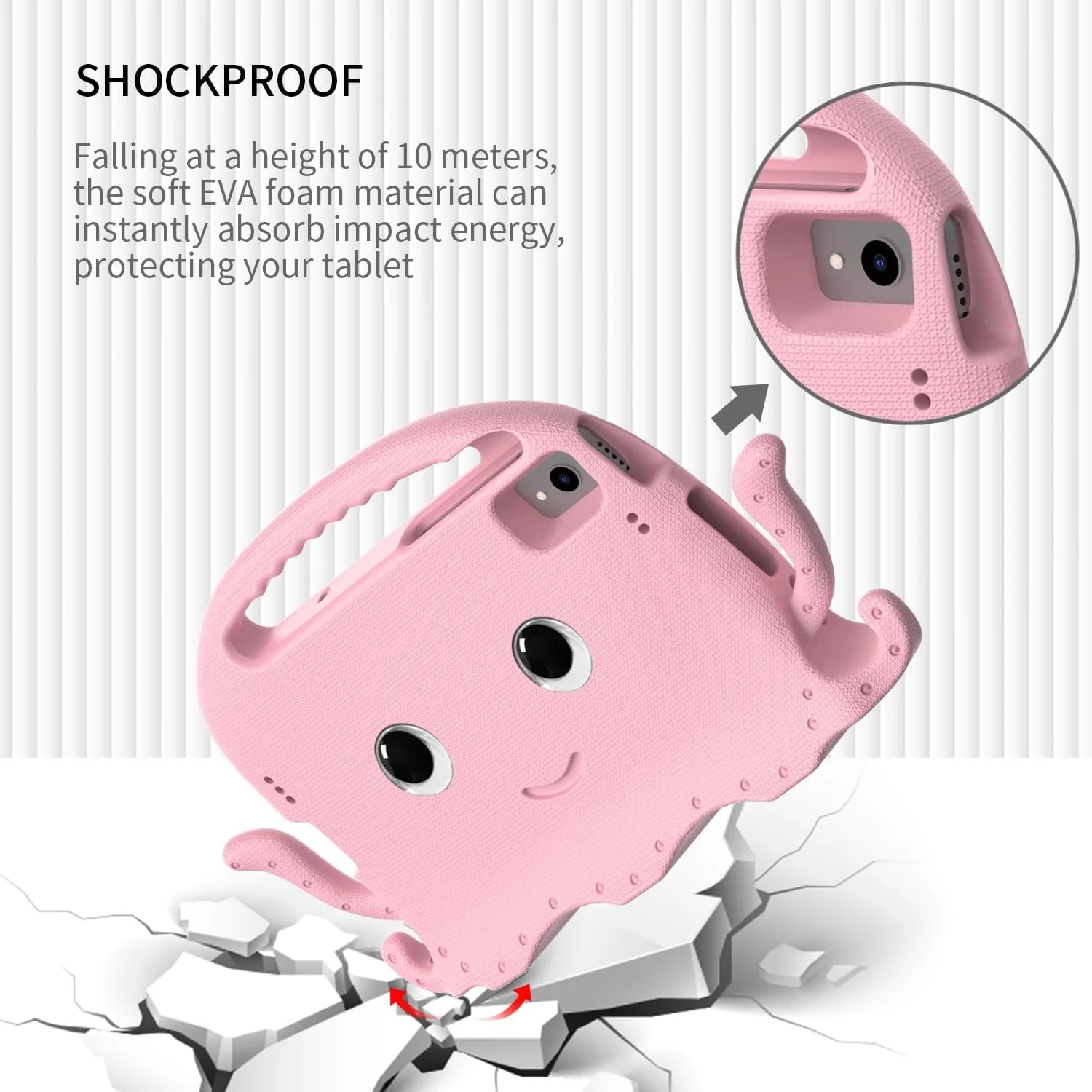 کیف تبلت سازگار با سامسونگ گلکسی تب S5e 10.5 (2019) SM-T720/T725، کاور سبک و مقاوم در برابر ضربه مناسب کودکان، کاور تبلت با گوشههای ضد لغزش و بند شانه برای پسران کیف تبلت سازگار با سامسونگ گلکسی تب S5e 10.5 (2019) SM-T720/T725، کاور سبک و مقاوم در برابر ضربه مناسب کودکان، کاور تبلت با گوشههای ضد لغزش و بند شانه برای پسران