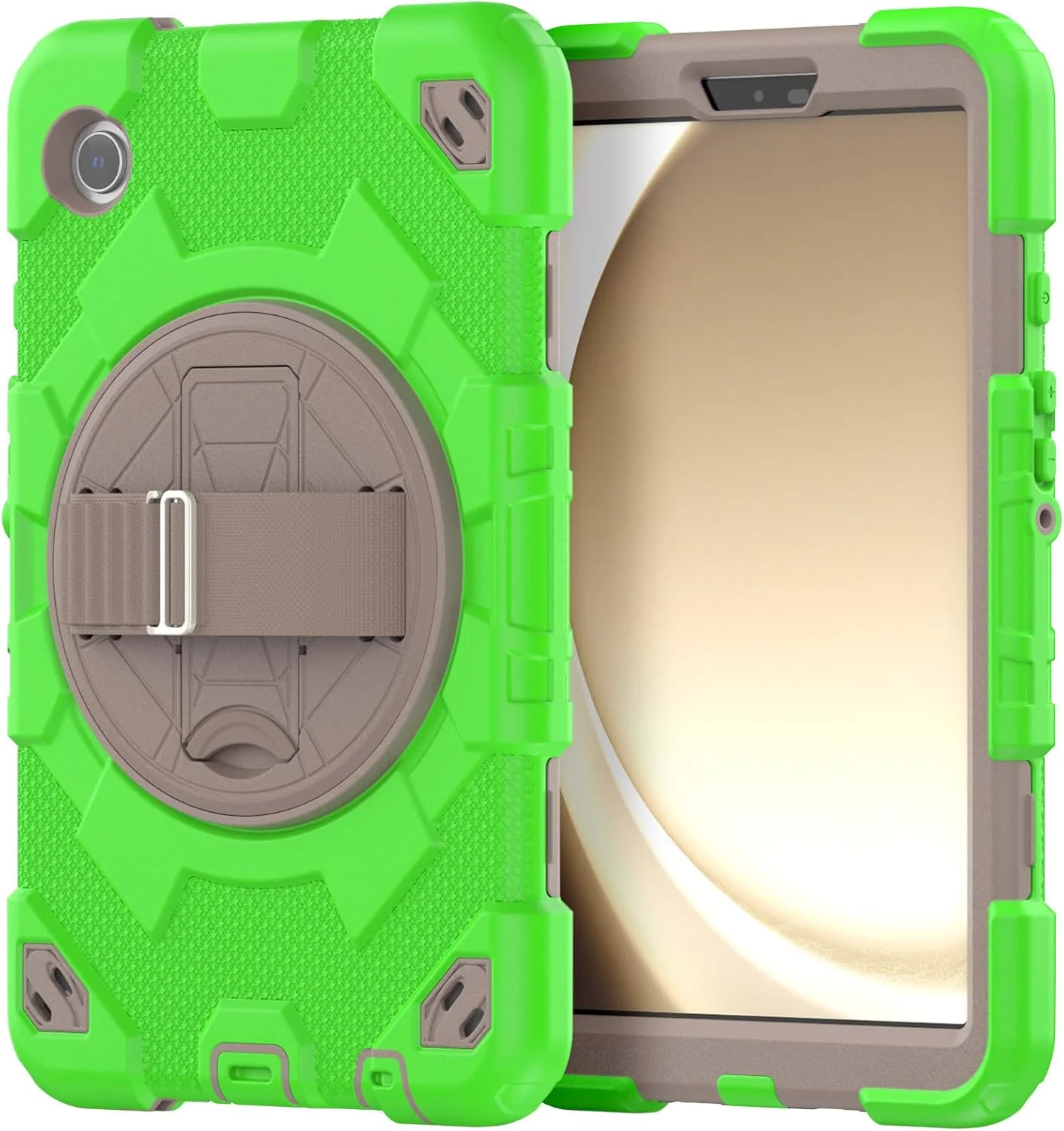 کیف تبلت nincyee برای سامسونگ گلکسی تب A9 8.7 اینچ 2023، کیف سیلیکونی ضد ضربه و مقاوم قهرمان عنکبوتی رنگین کمانی برای کودکان با نگهدارنده قلم، بند شانه، پایه تاشو چرخشی، بند دستی