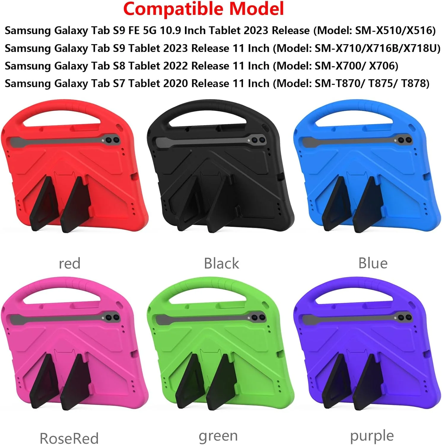 کیف کودکانه UUcovers برای تبلت سامسونگ گلکسی تب S9 FE 5G 10.9 اینچ / تب S9 11 اینچ 2023 و تب S8/تب S7 11 اینچ 2022/2020 (SM-X510/X710/X700/T870) با جای قلم S-Pen/پایه/دستگیره، کاور نرم EVA ضد ضربه، قرمز کیف کودکانه UUcovers برای تبلت سامسونگ گلکسی تب S9 FE 5G 10.9 اینچ / تب S9 11 اینچ 2023 و تب S8/تب S7 11 اینچ 2022/2020 (SM-X510/X710/X700/T870) با جای قلم S-Pen/پایه/دستگیره، کاور نرم EVA ضد ضربه، قرمز