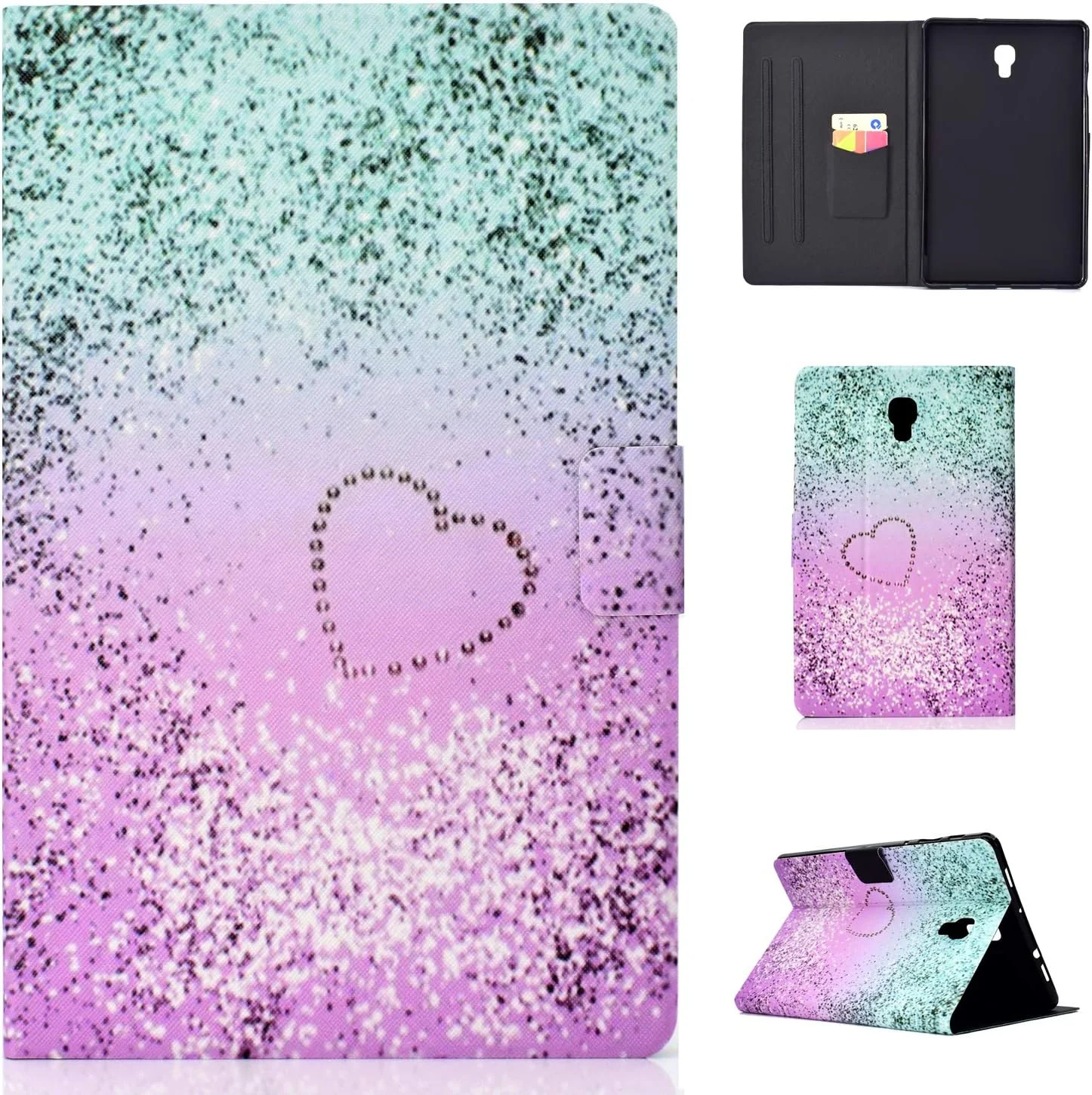 کیف تبلت سامسونگ گلکسی تب A 10.5 اینچ JUNJIU - کاور باریک چرمی PU با عملکرد بیدار/خواب خودکار برای سامسونگ گلکسی تب A مدل SM-T590 / SM-T595 10.5 اینچ 2018 - طرح قلب کیف تبلت سامسونگ گلکسی تب A 10.5 اینچ JUNJIU - کاور باریک چرمی PU با عملکرد بیدار/خواب خودکار برای سامسونگ گلکسی تب A مدل SM-T590 / SM-T595 10.5 اینچ 2018 - طرح قلب