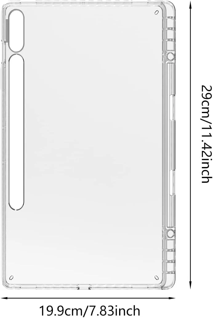 کیف باریک هیبریدی WAYIFON برای تبلت سامسونگ گلکسی تب S10 پلاس 2024 / S9 FE پلاس 5G 12.4 اینچ 2023 با جای قلم S، کاور ضد ضربه با بدنه پشتی شفاف، شفاف کیف باریک هیبریدی WAYIFON برای تبلت سامسونگ گلکسی تب S10 پلاس 2024 / S9 FE پلاس 5G 12.4 اینچ 2023 با جای قلم S، کاور ضد ضربه با بدنه پشتی شفاف، شفاف