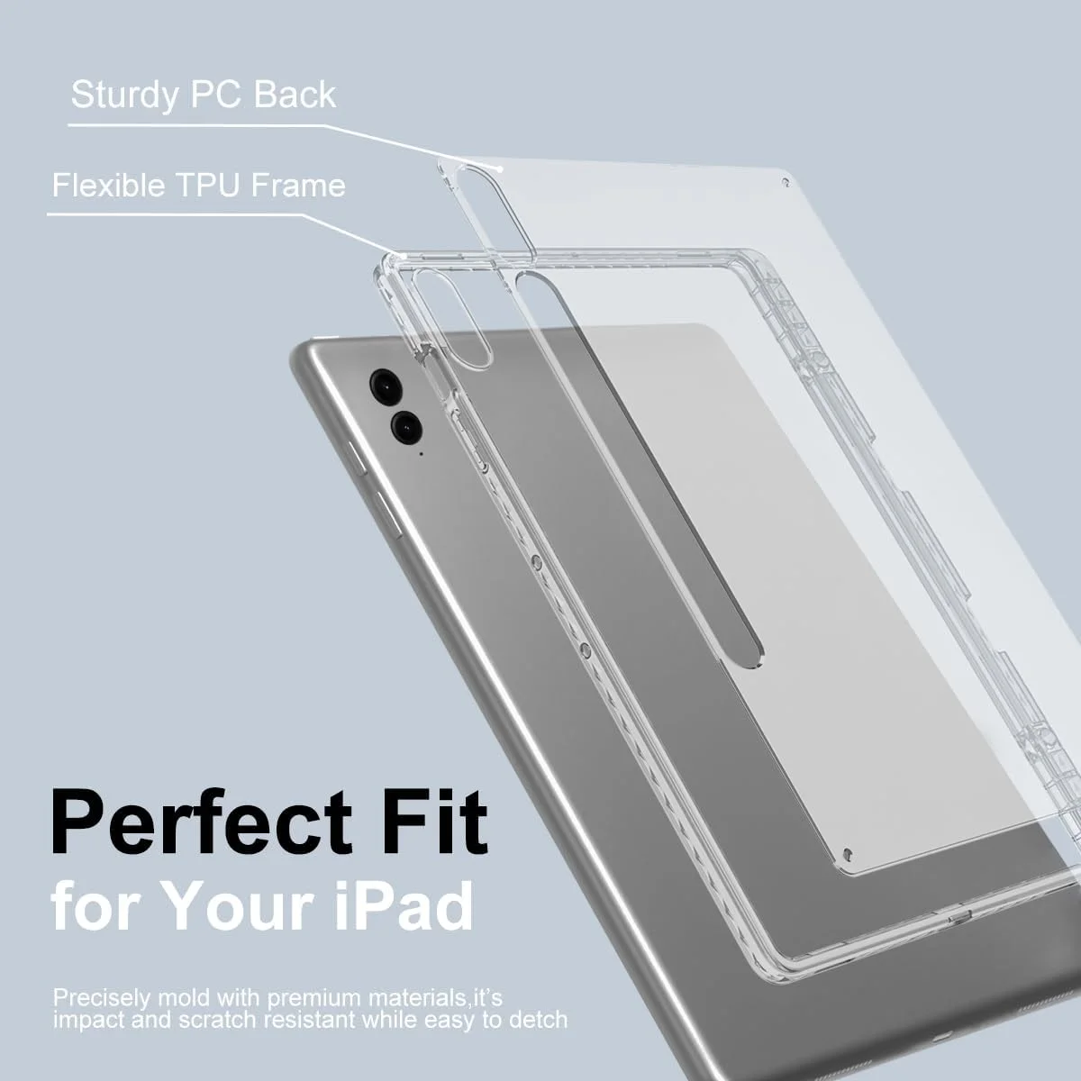 کیف باریک هیبریدی WAYIFON برای تبلت سامسونگ گلکسی تب S10 پلاس 2024 / S9 FE پلاس 5G 12.4 اینچ 2023 با جای قلم S، کاور ضد ضربه با بدنه پشتی شفاف، شفاف کیف باریک هیبریدی WAYIFON برای تبلت سامسونگ گلکسی تب S10 پلاس 2024 / S9 FE پلاس 5G 12.4 اینچ 2023 با جای قلم S، کاور ضد ضربه با بدنه پشتی شفاف، شفاف