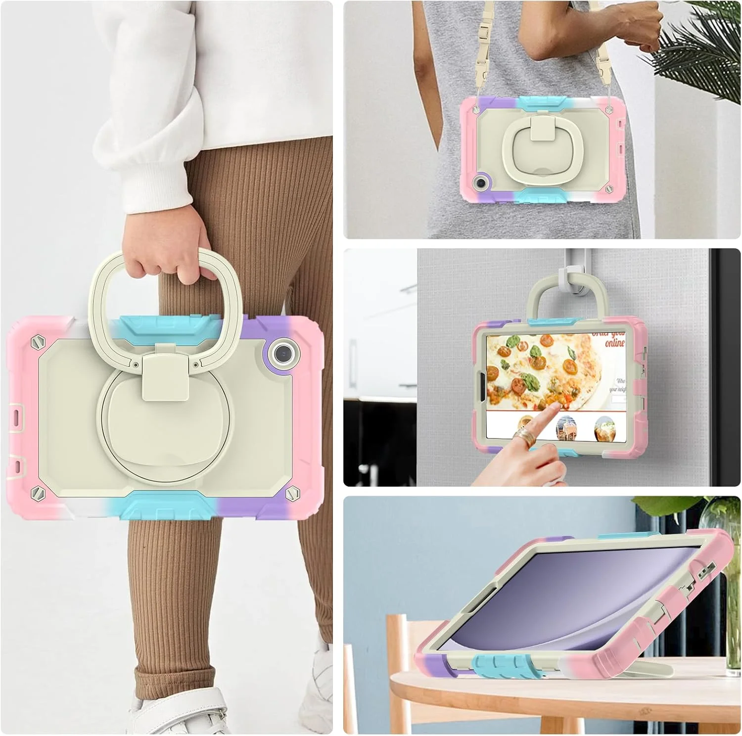 کیف محافظ تبلت مقاوم Nincyee برای Samsung Galaxy Tab A9 8.7 اینچ 2023، کاور سیلیکونی ضد ضربه 3 در 1 با نگهدارنده مداد، بند شانه، پایه تاشو نامرئی کیف محافظ تبلت مقاوم Nincyee برای Samsung Galaxy Tab A9 8.7 اینچ 2023، کاور سیلیکونی ضد ضربه 3 در 1 با نگهدارنده مداد، بند شانه، پایه تاشو نامرئی