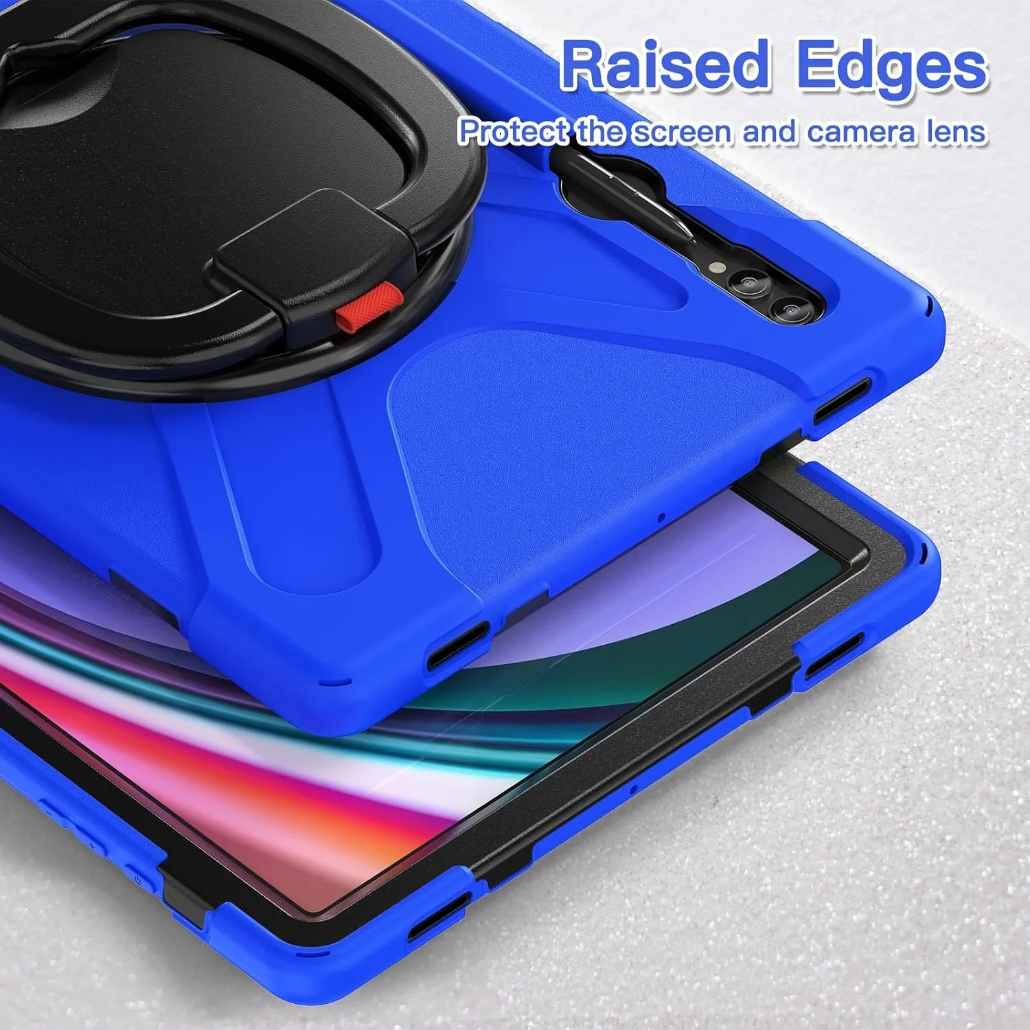 کاور تبلت سازگار با سامسونگ گلکسی تب S10 Ultra 14.6 اینچ 2024 SM-X920، کاور ضد ضربه TPU سنگین، با قابلیت چرخش 360 درجه، دارای دستگیره چند منظوره + بند شانه ای، کاور مقاوم کاور تبلت سازگار با سامسونگ گلکسی تب S10 Ultra 14.6 اینچ 2024 SM-X920، کاور ضد ضربه TPU سنگین، با قابلیت چرخش 360 درجه، دارای دستگیره چند منظوره + بند شانه ای، کاور مقاوم