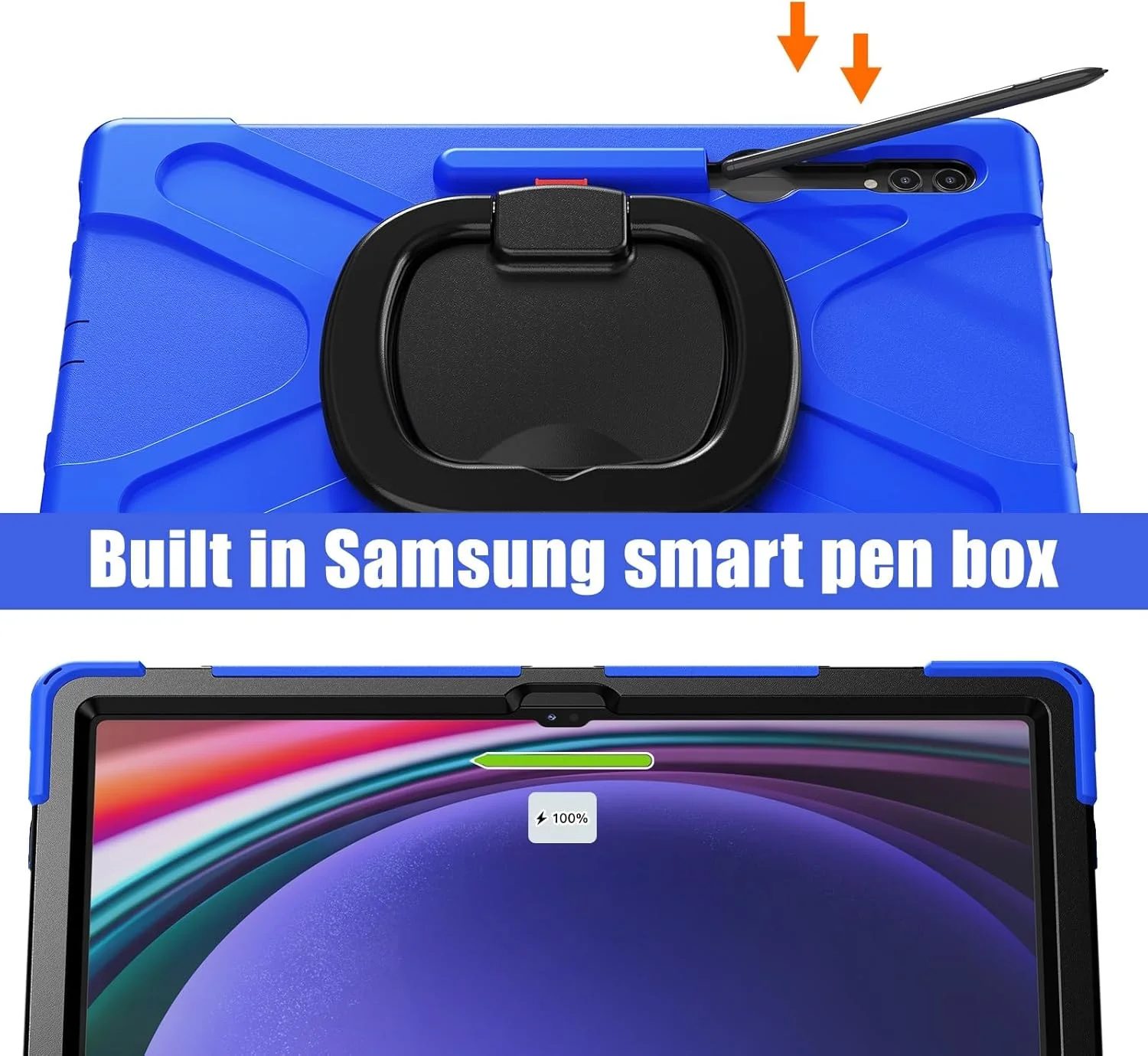 کاور تبلت سازگار با سامسونگ گلکسی تب S10 Ultra 14.6 اینچ 2024 SM-X920، کاور ضد ضربه TPU سنگین، با قابلیت چرخش 360 درجه، دارای دستگیره چند منظوره + بند شانه ای، کاور مقاوم کاور تبلت سازگار با سامسونگ گلکسی تب S10 Ultra 14.6 اینچ 2024 SM-X920، کاور ضد ضربه TPU سنگین، با قابلیت چرخش 360 درجه، دارای دستگیره چند منظوره + بند شانه ای، کاور مقاوم