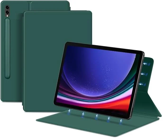 کیف تبلت مغناطیسی مناسب برای Samsung Galaxy Tab S9 Plus 12.4 اینچ 2023 X810/X816B/X818U، کاور باریک مناسب برای تبلت، کیف مناسب برای Galaxy Tab S9+ 5G کیف تبلت مغناطیسی مناسب برای Samsung Galaxy Tab S9 Plus 12.4 اینچ 2023 X810/X816B/X818U، کاور باریک مناسب برای تبلت، کیف مناسب برای Galaxy Tab S9+ 5G