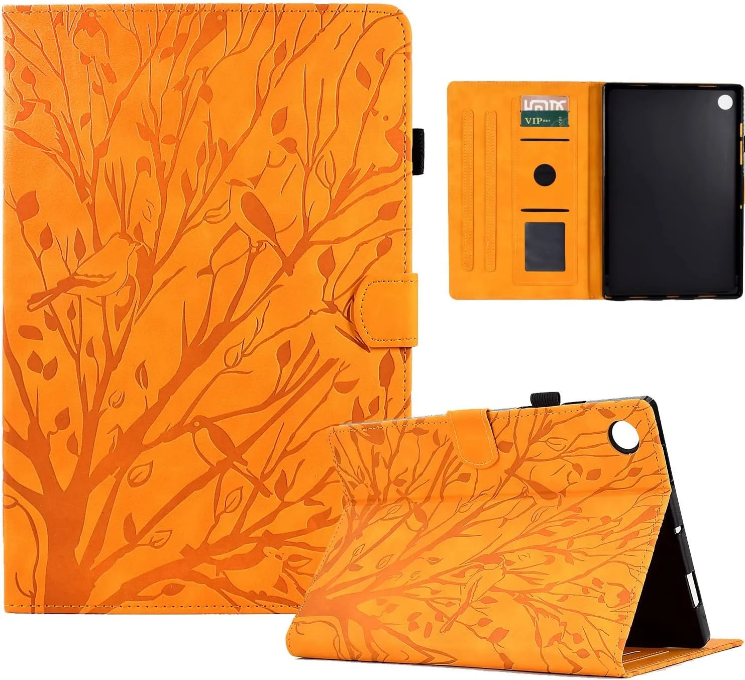 کیف تبلت طرح قدیمی سازگار با سامسونگ گلکسی تب A8 مدل X200/X205 (2021)، جلد چرمی PU درجه یک، قابلیت تنظیم زاویه دید چندگانه با 2 جای کارت اعتباری/خواب و بیدار شدن خودکار (رنگ: نارنجی) کیف تبلت طرح قدیمی سازگار با سامسونگ گلکسی تب A8 مدل X200/X205 (2021)، جلد چرمی PU درجه یک، قابلیت تنظیم زاویه دید چندگانه با 2 جای کارت اعتباری/خواب و بیدار شدن خودکار (رنگ: نارنجی)