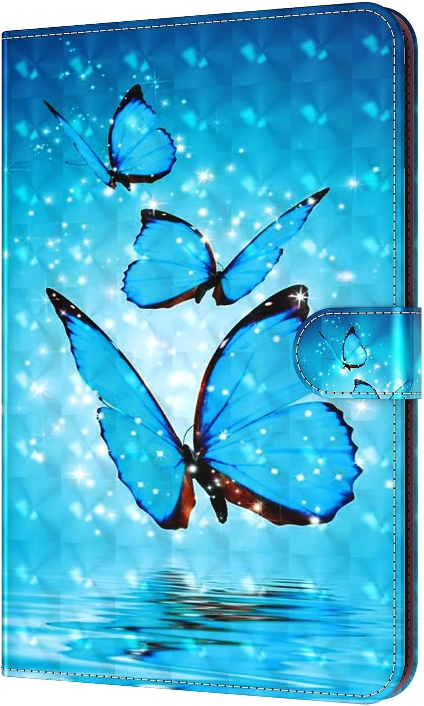 کیف تبلت چرمی نقاشی شده خلاقانه MEOORHE برای تبلت سامسونگ گلکسی A 8.0 A 10.1 A 10.5 دارای جای کارت، جیب و استند، پوشش محافظ TPU نرم (پروانه آبی، A 10.5 2018 T590) کیف تبلت چرمی نقاشی شده خلاقانه MEOORHE برای تبلت سامسونگ گلکسی A 8.0 A 10.1 A 10.5 دارای جای کارت، جیب و استند، پوشش محافظ TPU نرم (پروانه آبی، A 10.5 2018 T590)