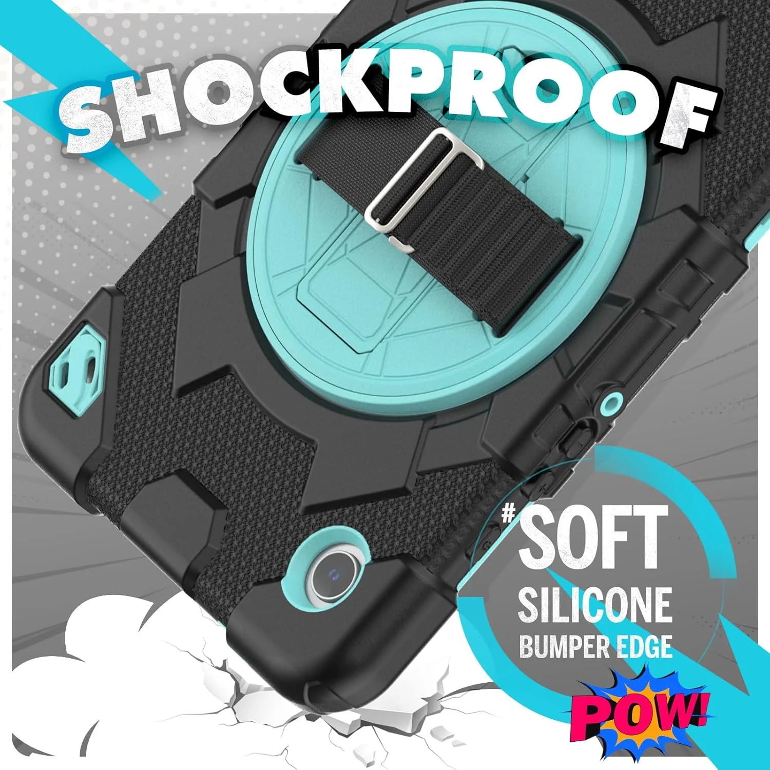 کیف تبلت nincyee برای Samsung Galaxy Tab A9 8.7 اینچ 2023، قاب سیلیکونی عنکبوتی رنگارنگ و مقاوم برای کودکان با جای قلم، بند شانه، بند دستی چرخان 360 درجه و پایه تاشو کیف تبلت nincyee برای Samsung Galaxy Tab A9 8.7 اینچ 2023، قاب سیلیکونی عنکبوتی رنگارنگ و مقاوم برای کودکان با جای قلم، بند شانه، بند دستی چرخان 360 درجه و پایه تاشو