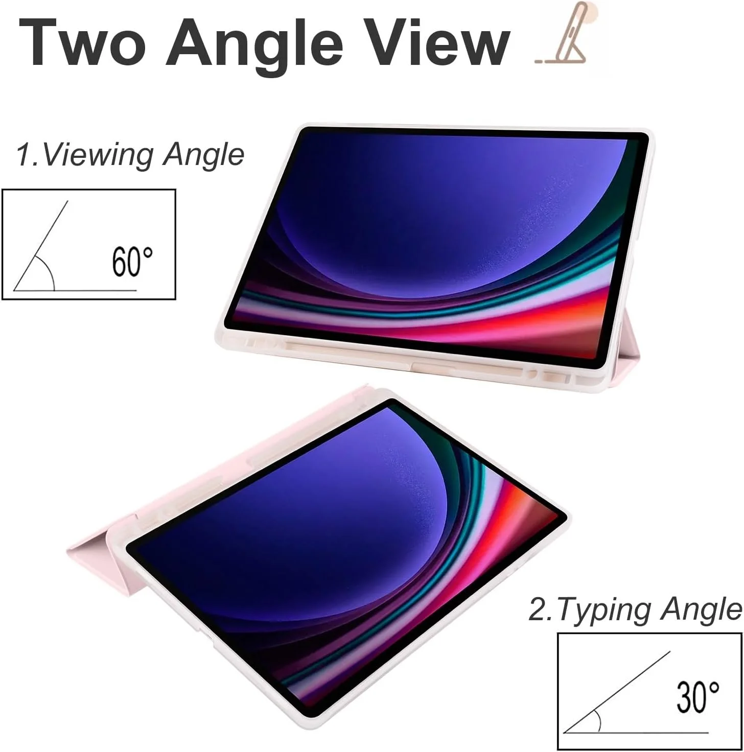 Clear Tablet Case Compatible with Samsung Galaxy Tab S8 Plus/S7 Plus 12.4" SM-X800/X806 SM-T970/T975,TPU Slim Cover Auto Wake/Sleep Smart Lightweight Case w/Pencil Holder Shockproof Cover.Pink Clear Tablet Case Compatible with Samsung Galaxy Tab S8 Plus/S7 Plus 12.4" SM-X800/X806 SM-T970/T975,TPU Slim Cover Auto Wake/Sleep Smart Lightweight Case w/Pencil Holder Shockproof Cover.Pink