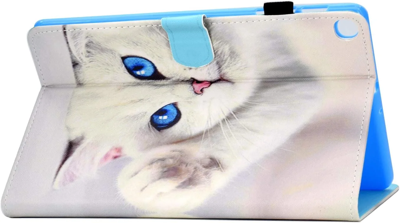 کیف Succtop برای گلکسی تب A7 10.4 اینچ 2020، جلد چرمی PU با نگهدارنده مداد، کیف محافظ تبلت کیف پول سامسونگ تب A7 2020 برای سامسونگ گلکسی تب A7 T500/T505/T507، گربه سفید کیف Succtop برای گلکسی تب A7 10.4 اینچ 2020، جلد چرمی PU با نگهدارنده مداد، کیف محافظ تبلت کیف پول سامسونگ تب A7 2020 برای سامسونگ گلکسی تب A7 T500/T505/T507، گربه سفید