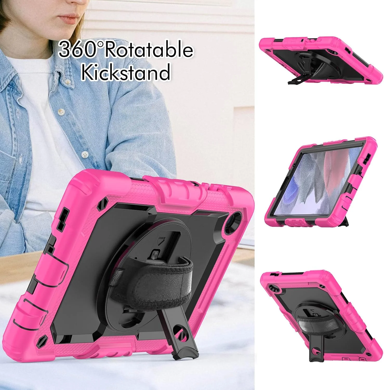 کیف محافظ تبلت سنگین نینسی برای سامسونگ گلکسی تب A7 لایت 8.7 اینچ 2021، کاور سیلیکونی ضد ضربه رنگین کمانی 3 در 1 با نگهدارنده مداد، بند شانه، بند دستی، پایه تاشو کیف محافظ تبلت سنگین نینسی برای سامسونگ گلکسی تب A7 لایت 8.7 اینچ 2021، کاور سیلیکونی ضد ضربه رنگین کمانی 3 در 1 با نگهدارنده مداد، بند شانه، بند دستی، پایه تاشو