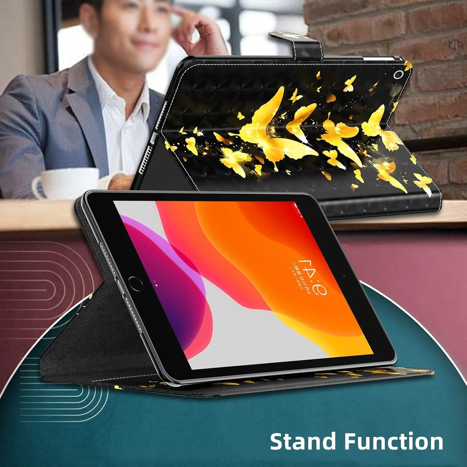 کیف تبلت چرمی طرح نقاشی خلاقانه MEOORHE برای تبلت سامسونگ گلکسی A7 10.4 A8 10.5 دارای جای کارت، جیب و استند، پوشش محافظ TPU نرم (گرگ، A8 10.5 2021 X200) کیف تبلت چرمی طرح نقاشی خلاقانه MEOORHE برای تبلت سامسونگ گلکسی A7 10.4 A8 10.5 دارای جای کارت، جیب و استند، پوشش محافظ TPU نرم (گرگ، A8 10.5 2021 X200)