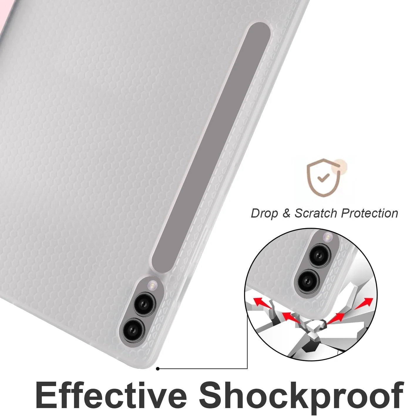 Clear Tablet Case Compatible with Samsung Galaxy Tab S8 Plus/S7 Plus 12.4" SM-X800/X806 SM-T970/T975,TPU Slim Cover Auto Wake/Sleep Smart Lightweight Case w/Pencil Holder Shockproof Cover.Pink Clear Tablet Case Compatible with Samsung Galaxy Tab S8 Plus/S7 Plus 12.4" SM-X800/X806 SM-T970/T975,TPU Slim Cover Auto Wake/Sleep Smart Lightweight Case w/Pencil Holder Shockproof Cover.Pink