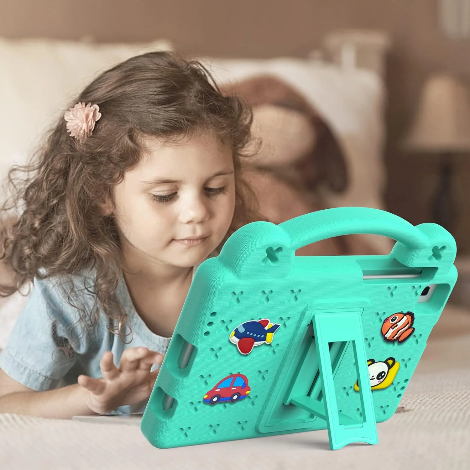 کیف تبلت کودکانه nincyee برای Samsung Galaxy Tab A7 10.4 اینچ 2020/2022 T509، کاور مقاوم در برابر ضربه EVA با پایه تاشو، کیف کارتونی خرس بچه با بند شانه برای کودکان کیف تبلت کودکانه nincyee برای Samsung Galaxy Tab A7 10.4 اینچ 2020/2022 T509، کاور مقاوم در برابر ضربه EVA با پایه تاشو، کیف کارتونی خرس بچه با بند شانه برای کودکان