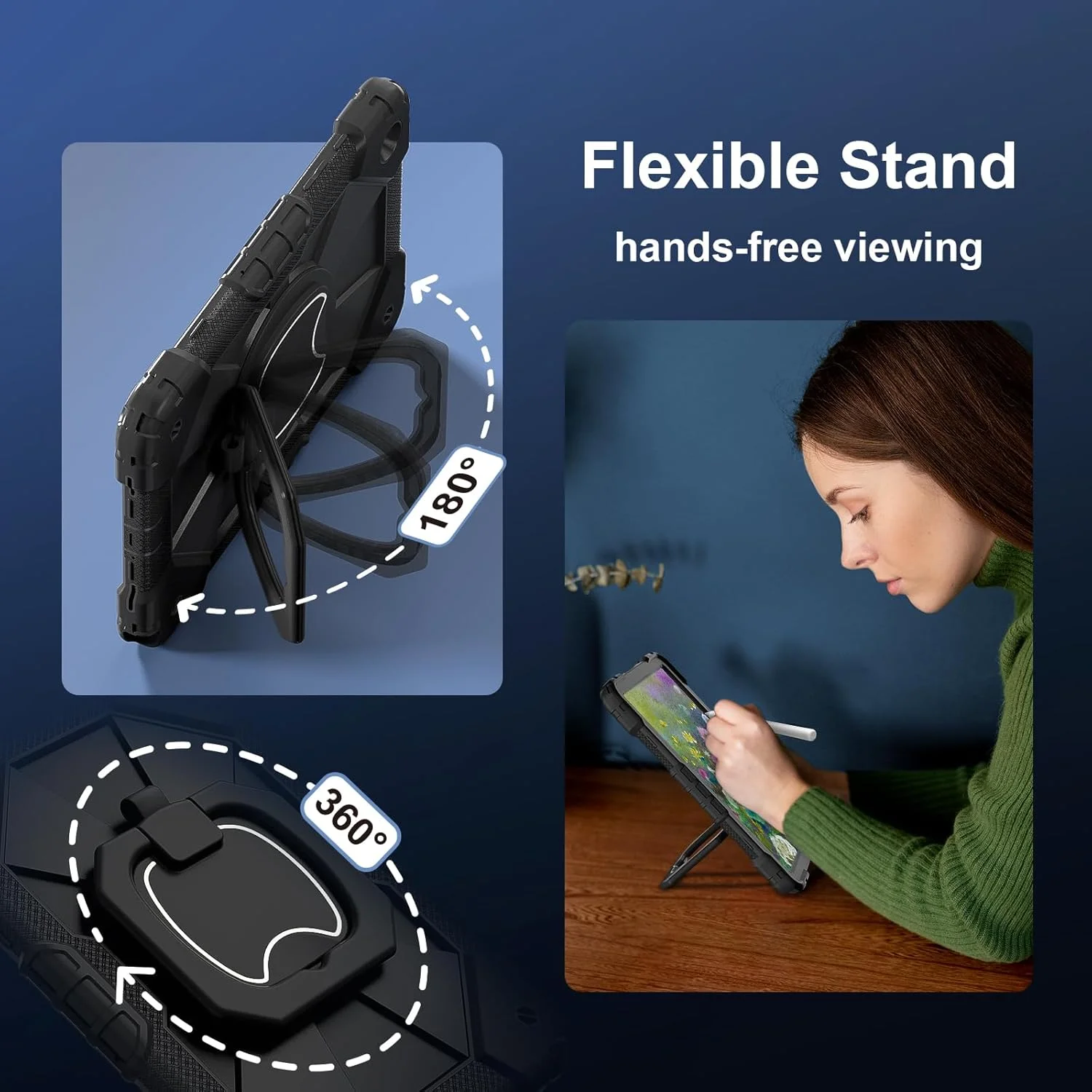 کیف تبلت کودکانه nincyee برای Samsung Galaxy Tab A9+ 11 اینچ 2023، کاور سیلیکونی رنگین کمانی ضد ضربه 3 در 1 با نگهدارنده قلم، بند شانه، پایه تاشو و حلقه های چرخان برای کودکان کیف تبلت کودکانه nincyee برای Samsung Galaxy Tab A9+ 11 اینچ 2023، کاور سیلیکونی رنگین کمانی ضد ضربه 3 در 1 با نگهدارنده قلم، بند شانه، پایه تاشو و حلقه های چرخان برای کودکان