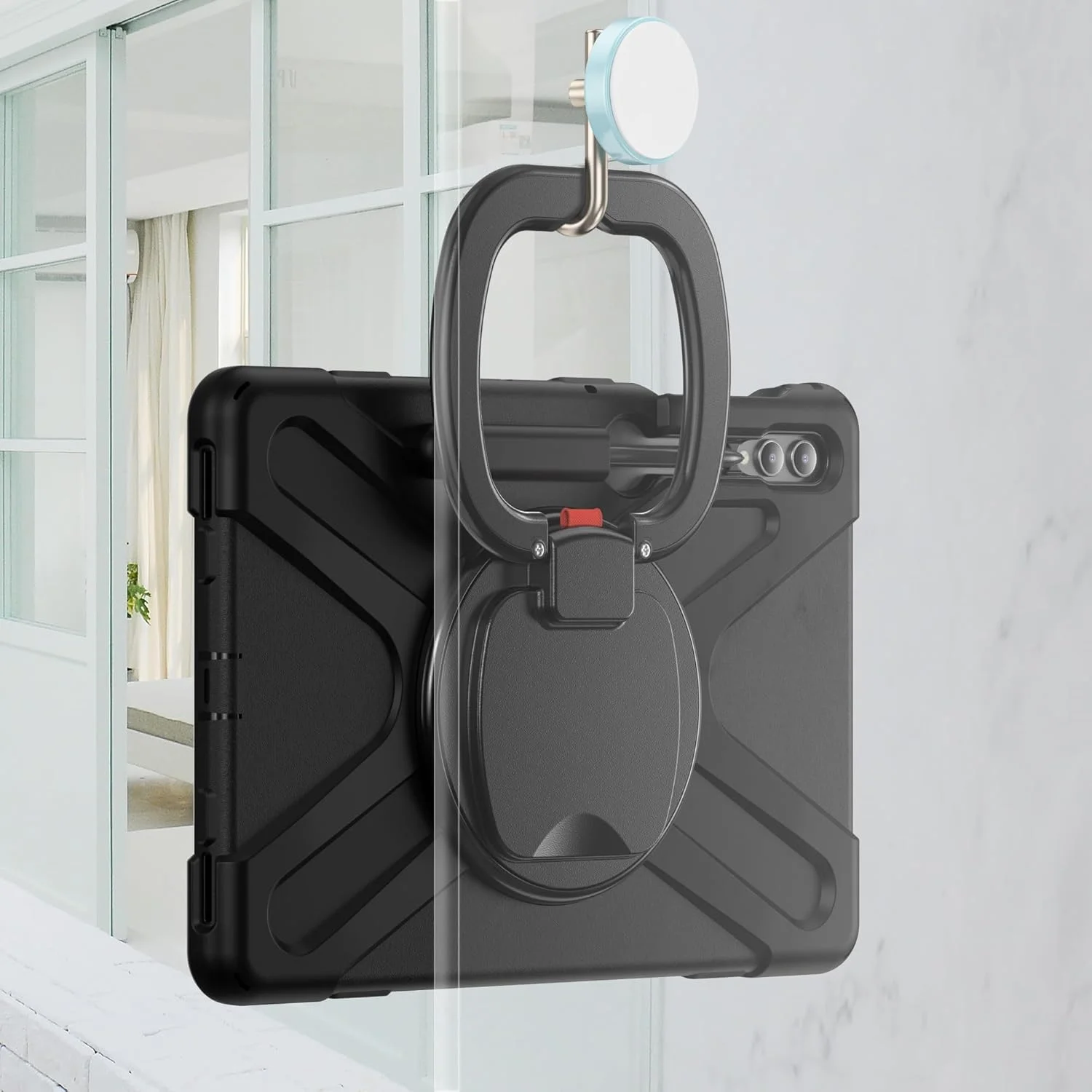 کاور محافظ تبلت سازگار با تبلت سامسونگ گلکسی تب S10+ پلاس 12.4 اینچی مدل 2024: SM-X820/ X826B/ X828U، کاور مقاوم در برابر ضربه با پایه چرخان 360 درجه، بند دستی/شانه، تبلت سنگین کاور محافظ تبلت سازگار با تبلت سامسونگ گلکسی تب S10+ پلاس 12.4 اینچی مدل 2024: SM-X820/ X826B/ X828U، کاور مقاوم در برابر ضربه با پایه چرخان 360 درجه، بند دستی/شانه، تبلت سنگین