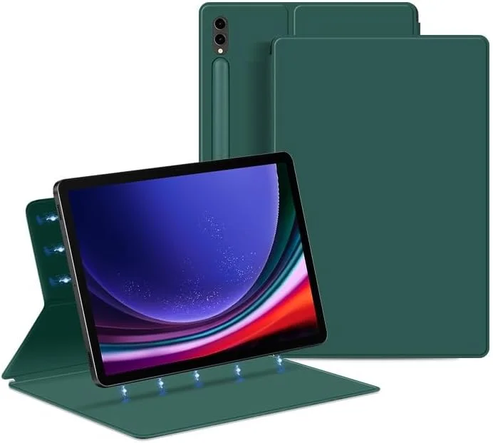 کیف تبلت مغناطیسی مناسب برای Samsung Galaxy Tab S9 Plus 12.4 اینچ 2023 X810/X816B/X818U، کاور باریک مناسب برای تبلت، کیف مناسب برای Galaxy Tab S9+ 5G کیف تبلت مغناطیسی مناسب برای Samsung Galaxy Tab S9 Plus 12.4 اینچ 2023 X810/X816B/X818U، کاور باریک مناسب برای تبلت، کیف مناسب برای Galaxy Tab S9+ 5G