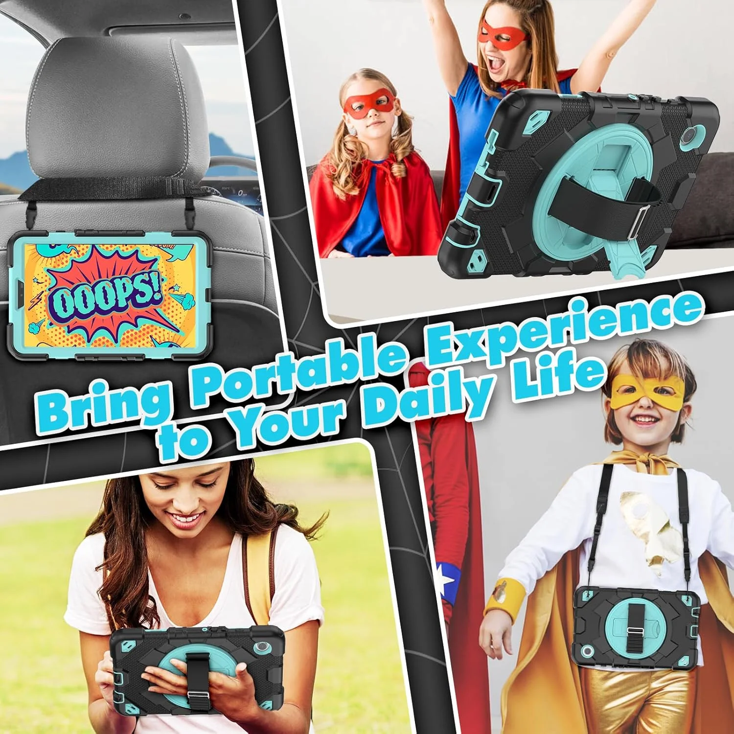 کیف تبلت nincyee برای Samsung Galaxy Tab A9 8.7 اینچ 2023، قاب سیلیکونی عنکبوتی رنگارنگ و مقاوم برای کودکان با جای قلم، بند شانه، بند دستی چرخان 360 درجه و پایه تاشو کیف تبلت nincyee برای Samsung Galaxy Tab A9 8.7 اینچ 2023، قاب سیلیکونی عنکبوتی رنگارنگ و مقاوم برای کودکان با جای قلم، بند شانه، بند دستی چرخان 360 درجه و پایه تاشو