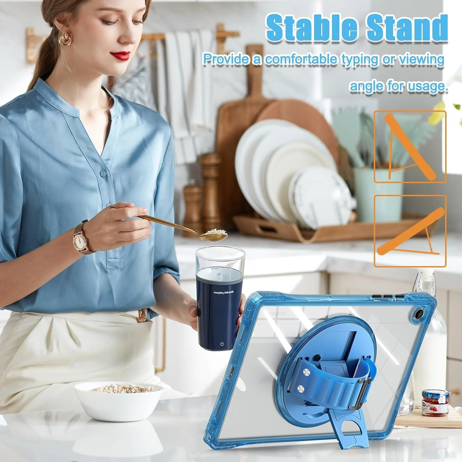 کیف مسافرتی تبلت سازگار با Samsung Tab A9 Plus 11 اینچ 2023 SM-X210/SM-216B/SM-X218، کیف محافظ ضد ضربه تمام بدنه مقاوم با پایه چرخان، بند دستی/اسپا کیف مسافرتی تبلت سازگار با Samsung Tab A9 Plus 11 اینچ 2023 SM-X210/SM-216B/SM-X218، کیف محافظ ضد ضربه تمام بدنه مقاوم با پایه چرخان، بند دستی/اسپا