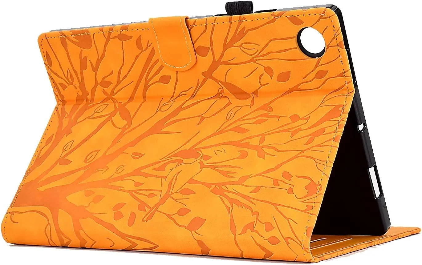 کیف تبلت طرح قدیمی سازگار با سامسونگ گلکسی تب A8 مدل X200/X205 (2021)، جلد چرمی PU با کیفیت عالی، قابلیت تنظیم زاویه دید به همراه 2 جای کارت اعتباری و قابلیت خواب/بیدار شدن خودکار (رنگ: نارنجی) کیف تبلت طرح قدیمی سازگار با سامسونگ گلکسی تب A8 مدل X200/X205 (2021)، جلد چرمی PU با کیفیت عالی، قابلیت تنظیم زاویه دید به همراه 2 جای کارت اعتباری و قابلیت خواب/بیدار شدن خودکار (رنگ: نارنجی)