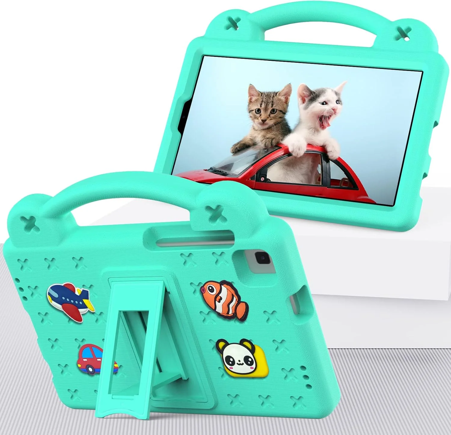 کیف تبلت کودکانه nincyee برای Samsung Galaxy Tab A7 10.4 اینچ 2020/2022 T509، کاور مقاوم در برابر ضربه EVA با پایه تاشو، کیف کارتونی خرس بچه با بند شانه برای کودکان کیف تبلت کودکانه nincyee برای Samsung Galaxy Tab A7 10.4 اینچ 2020/2022 T509، کاور مقاوم در برابر ضربه EVA با پایه تاشو، کیف کارتونی خرس بچه با بند شانه برای کودکان